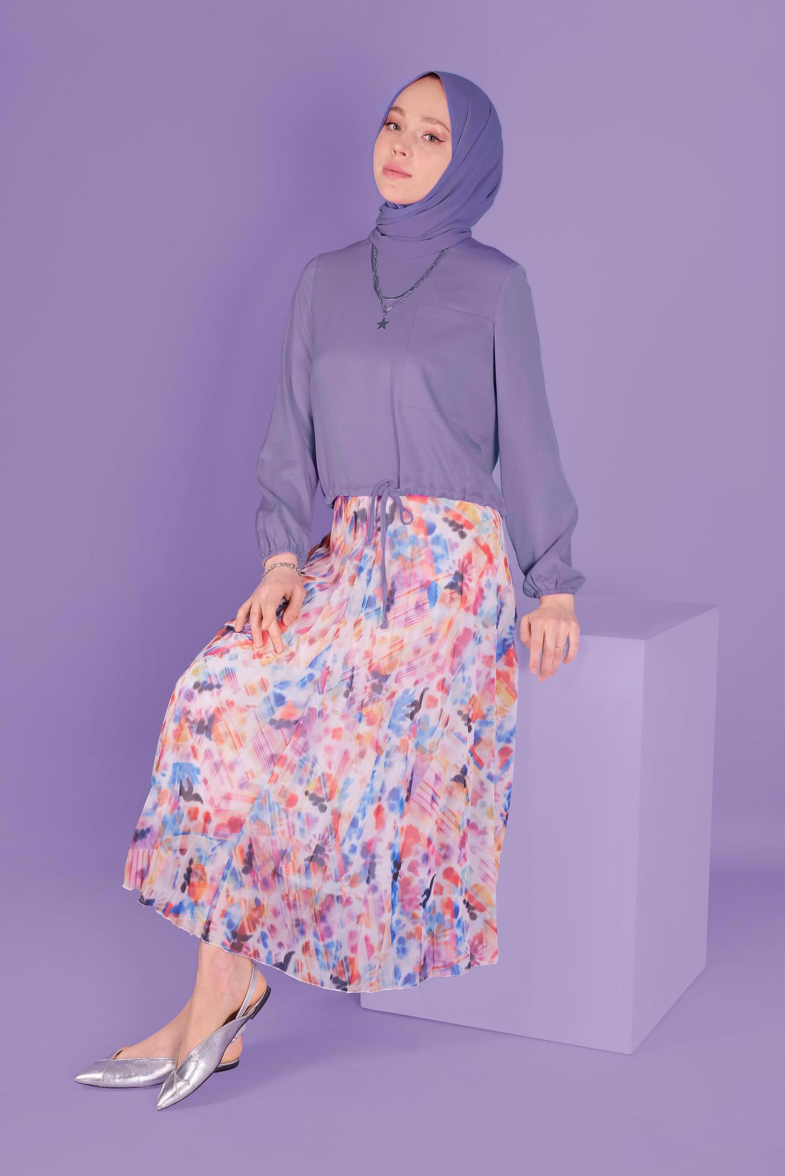 Tesettür giyim MOR 41532 NANO AEROBİN BLUZ 38/42