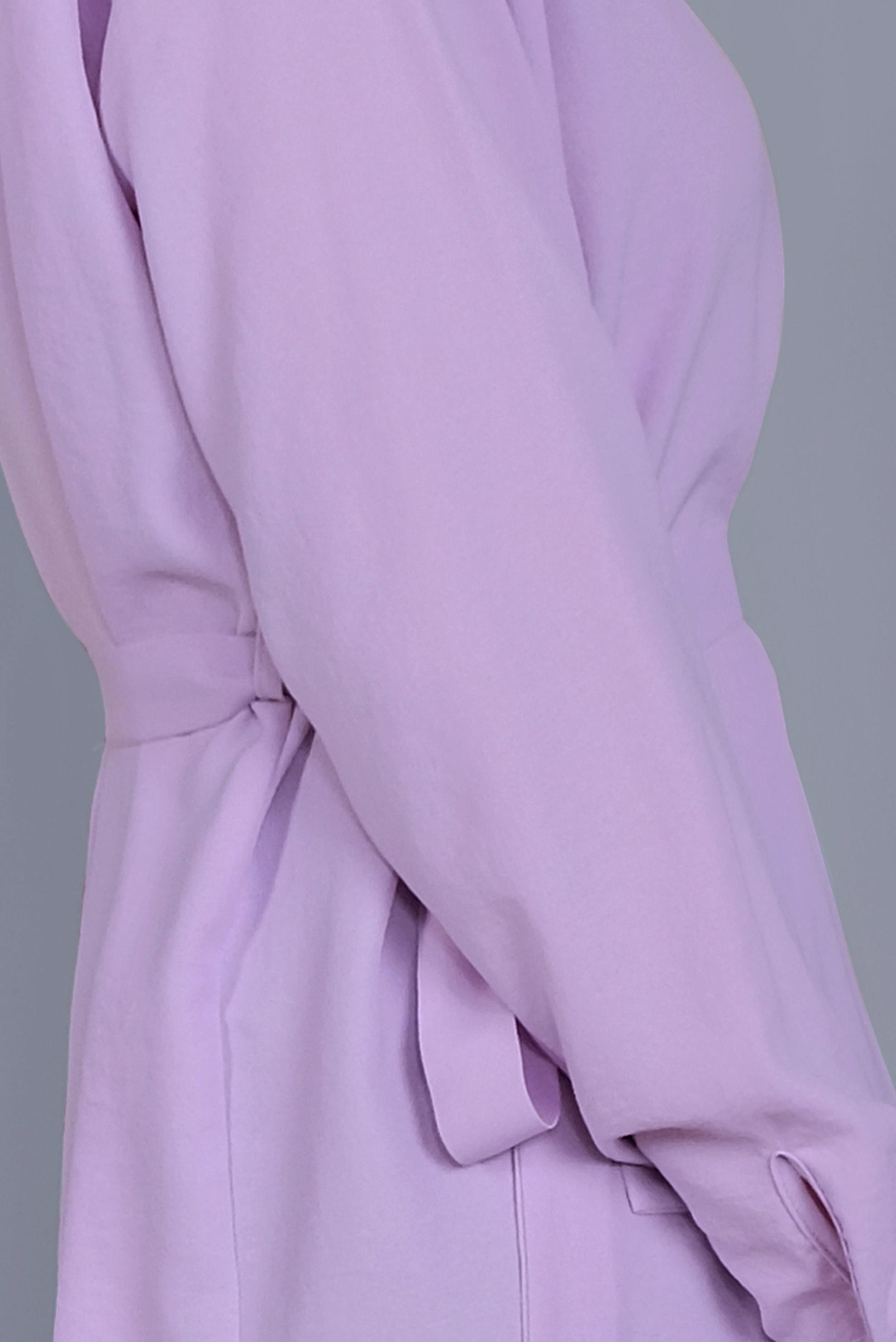 Tesettür giyim MOR VATKA DETAYLI  KUŞAKLI BLUZ 41617 