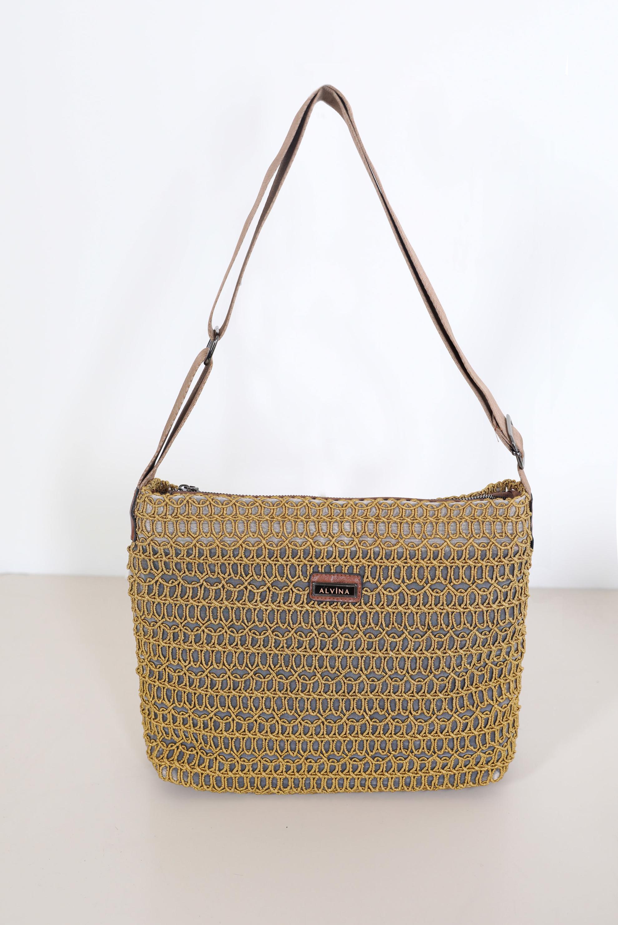 Tesettür giyim SARI ALVİNA ÇANTA 1896 