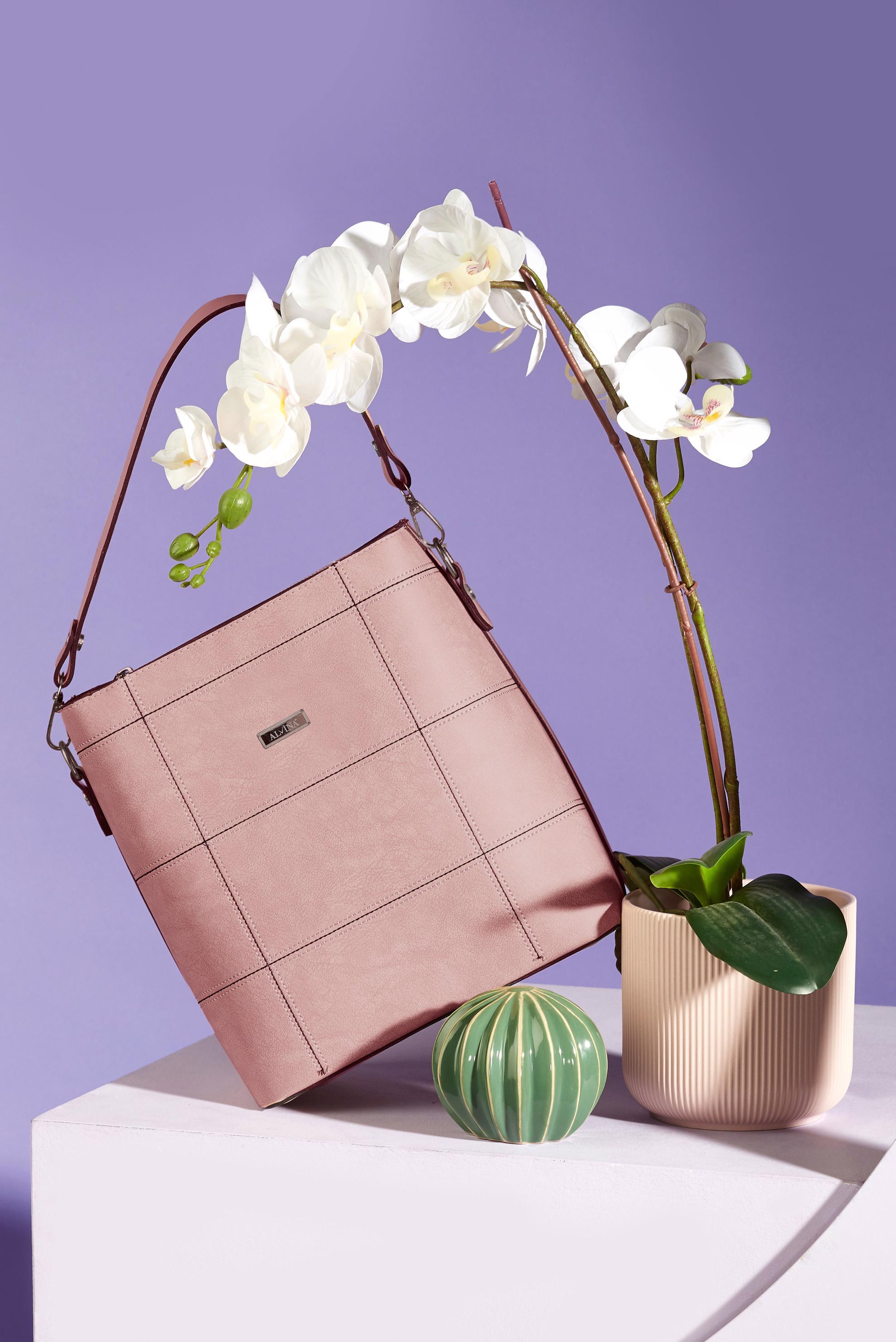 Tesettür giyim PUDRA ALVİNA DERİ ÇANTA 5012 