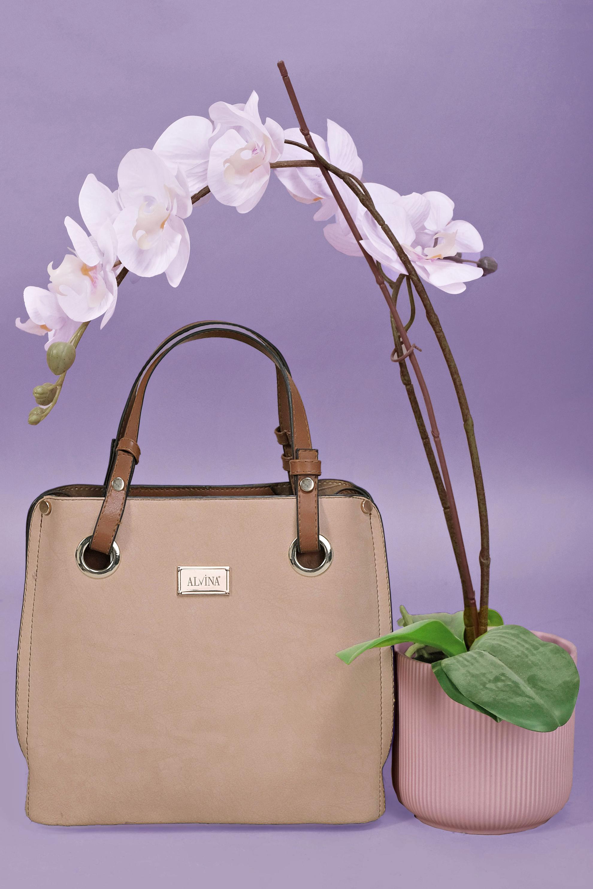 Tesettür giyim VİZON ALVİNA ÇANTA 5030