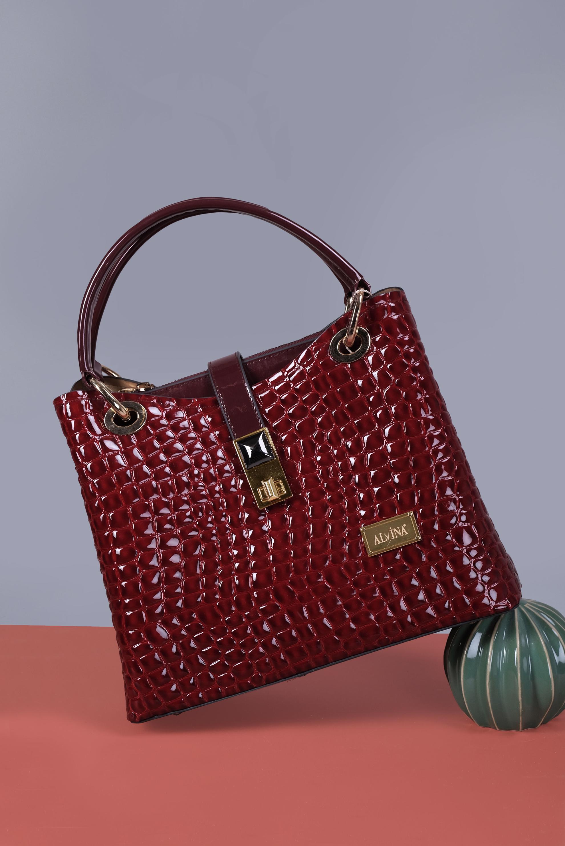 Tesettür giyim BORDO ALVİNA ÇANTA 5055 