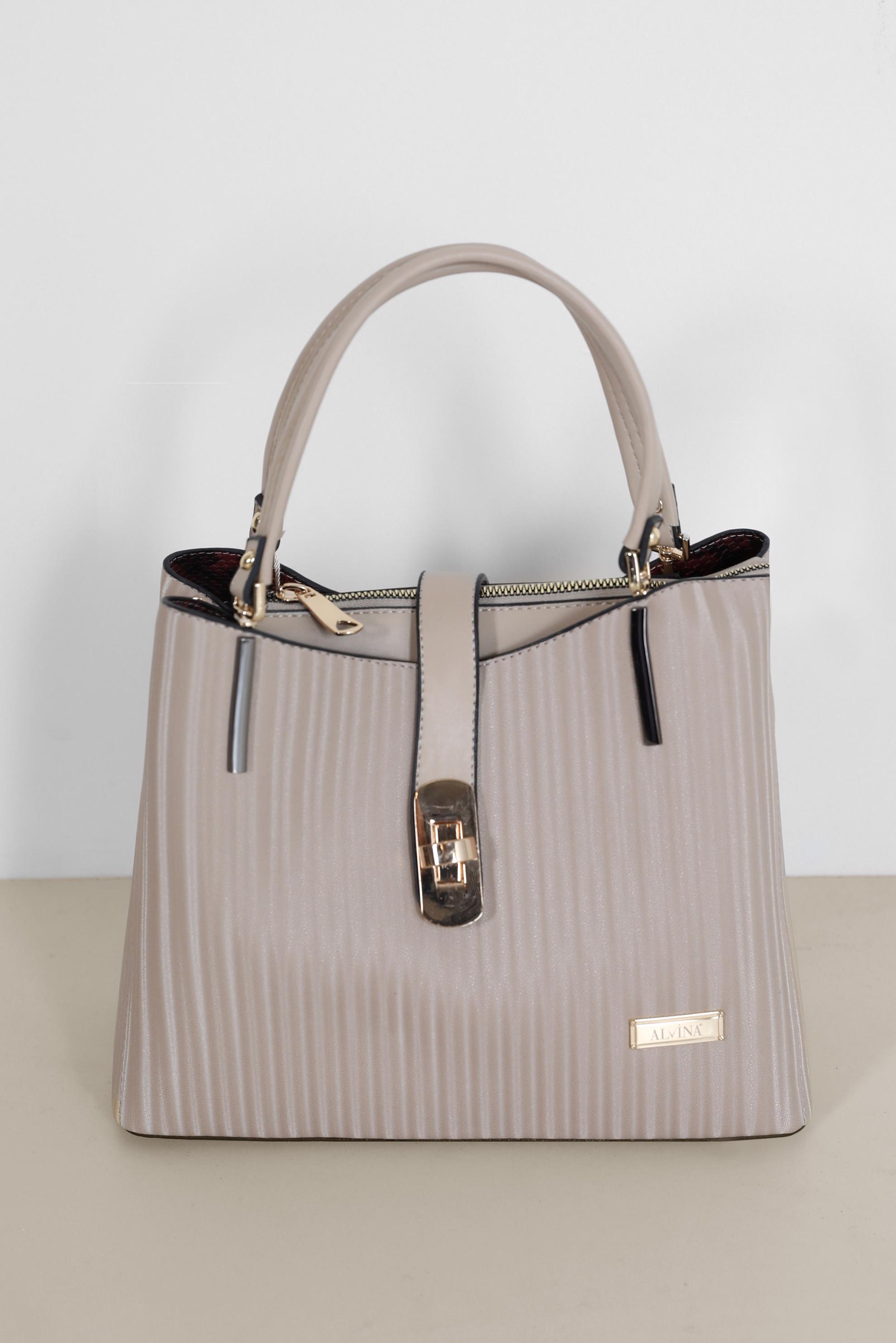 Tesettür giyim VİZON ALVİNA ÇANTA 5057 