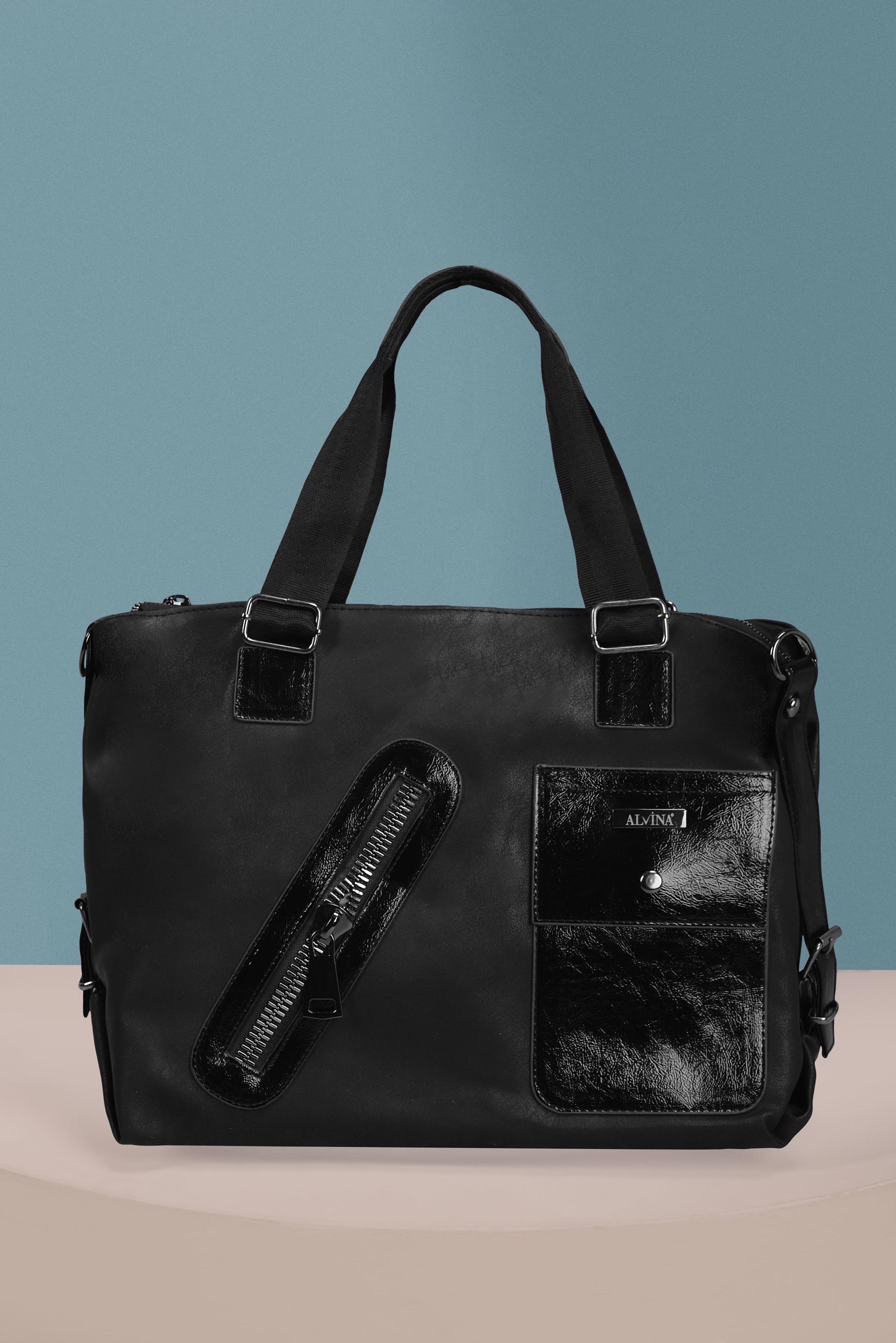 Tesettür giyim SİYAH ALVİNA CEP VE FERMUAR DETAYLI ÇANTA 5065 