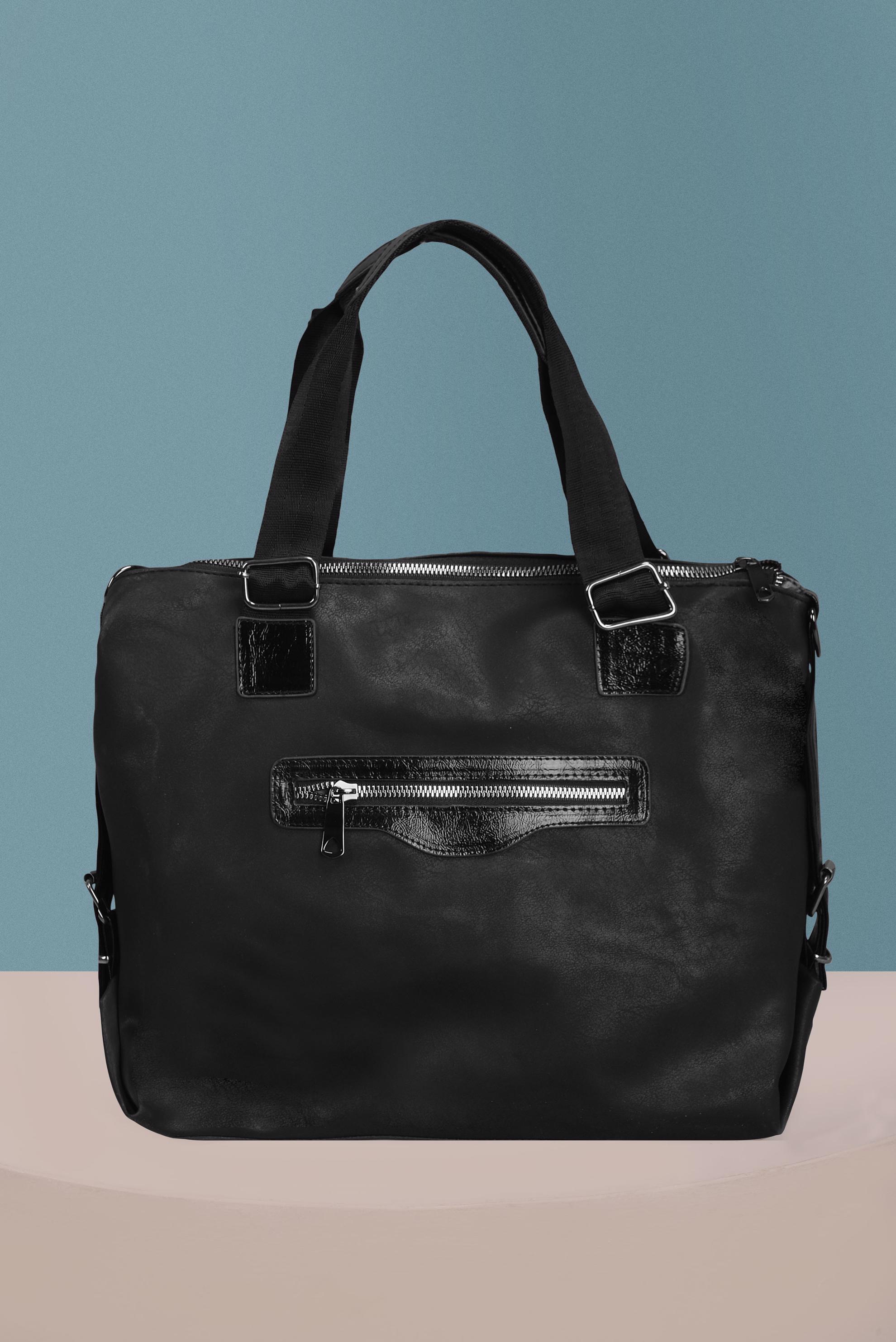 Tesettür giyim SİYAH ALVİNA CEP VE FERMUAR DETAYLI ÇANTA 5065 