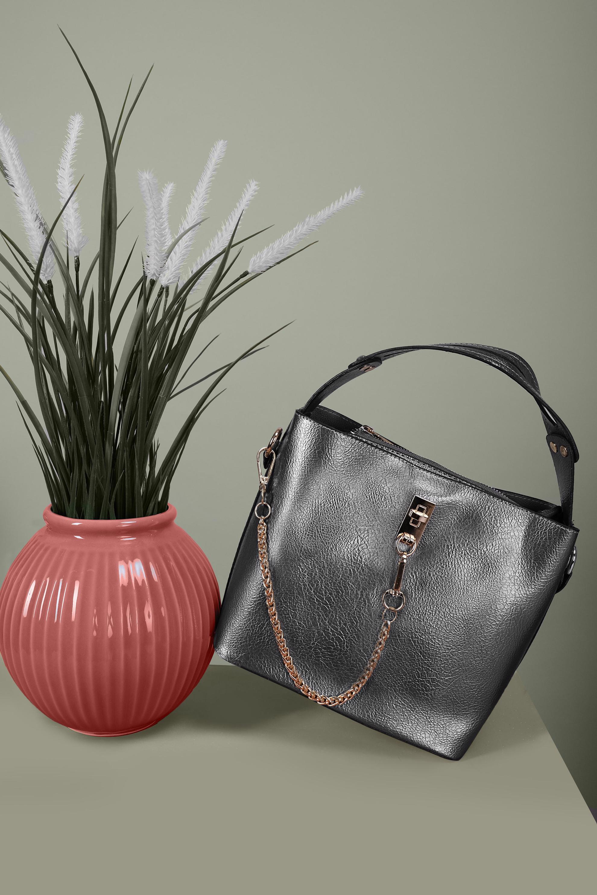 Vêtements hijab BEIGE SAC ALVİNA EN SIMILI CUIR AVEC CHAÎNE 5070