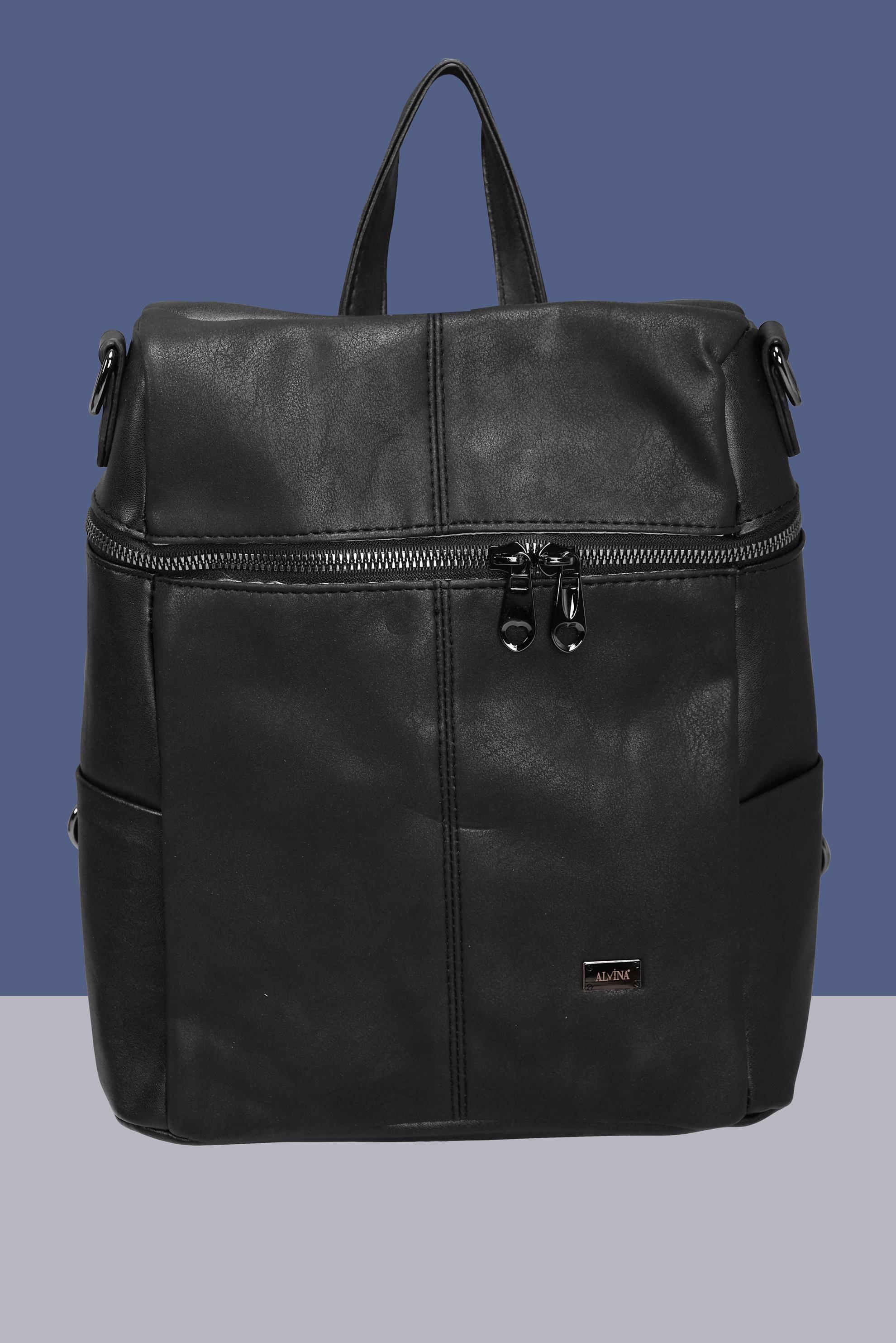 Tesettür giyim SİYAH ALVİNA FERMUARLI SIRT ÇANTASI 5080 