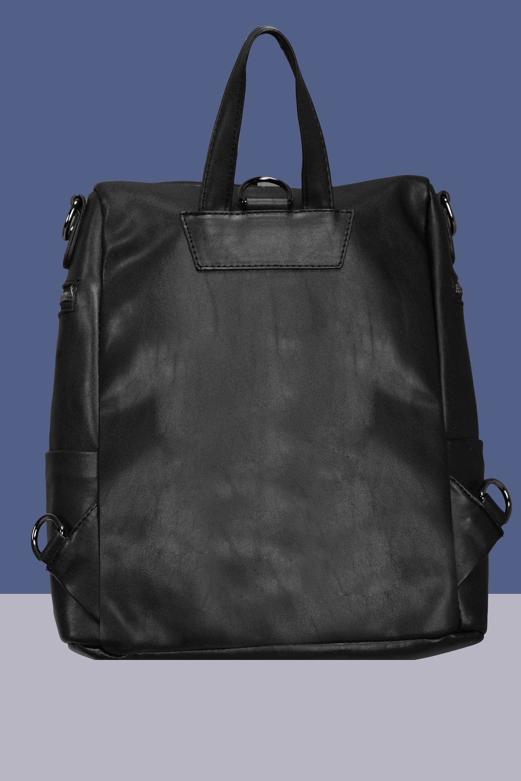 Tesettür giyim SİYAH ALVİNA FERMUARLI SIRT ÇANTASI 5080 