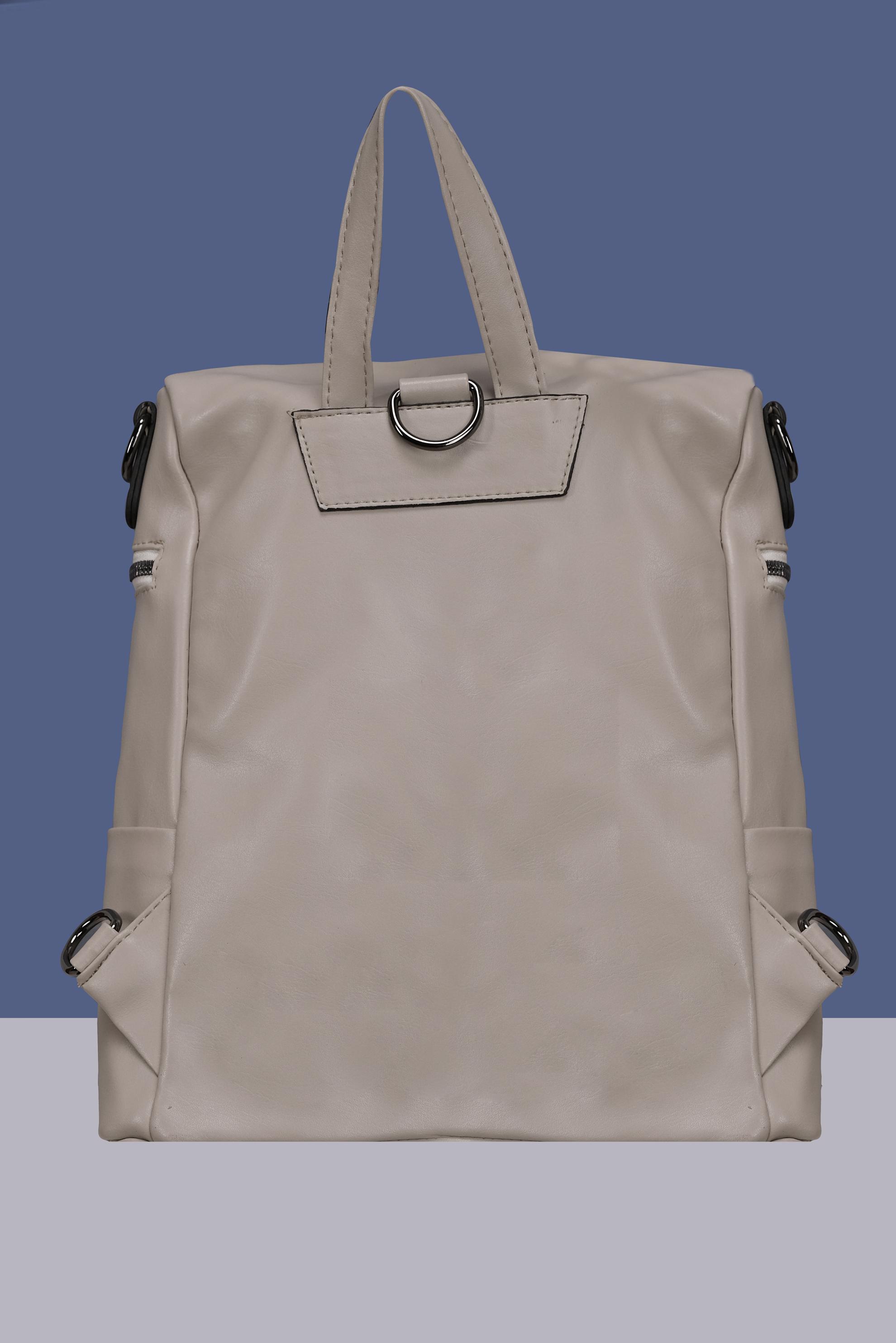 Tesettür giyim BEYAZ ALVİNA FERMUARLI SIRT ÇANTASI 5080 