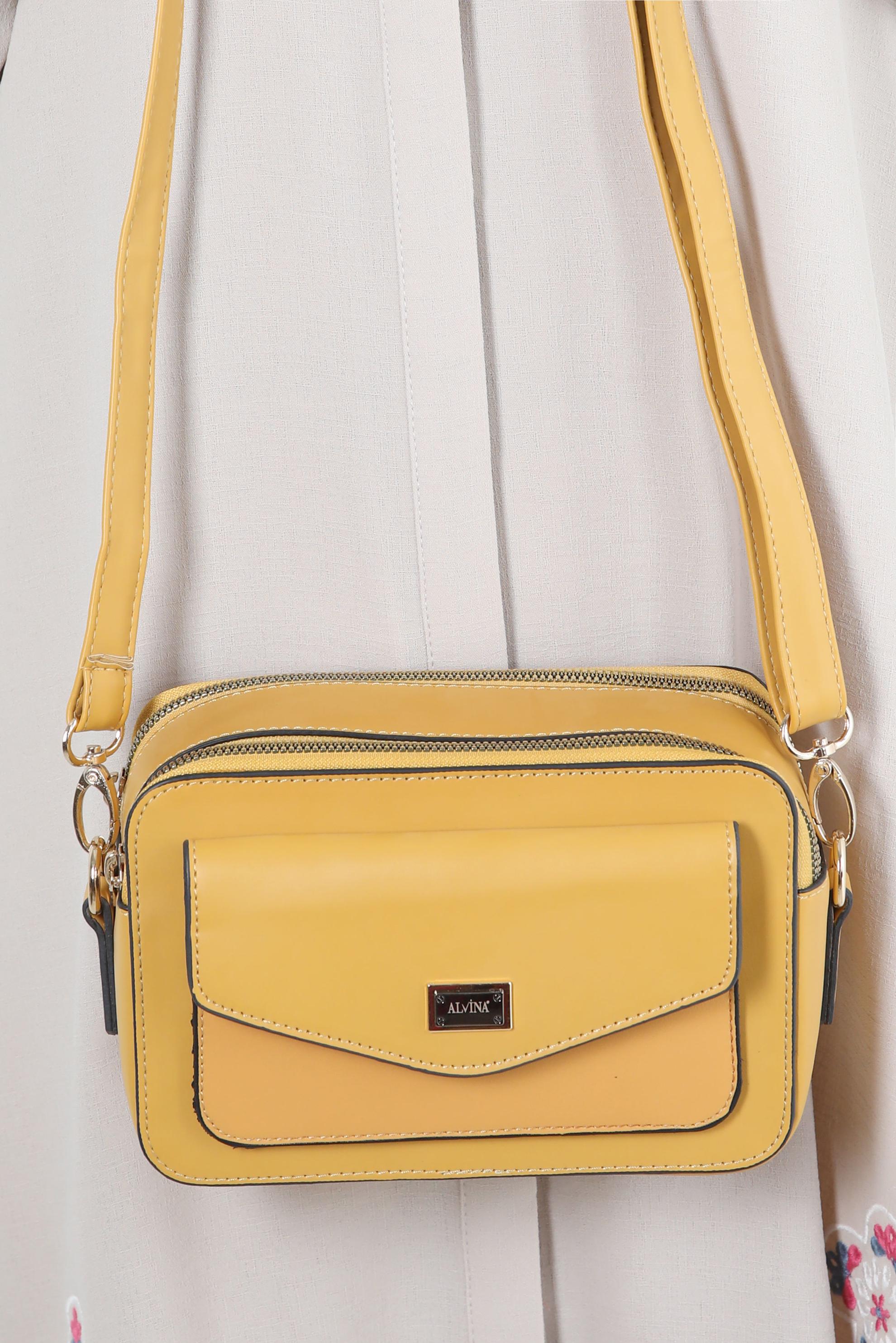 Tesettür giyim SARI ALVİNA ÇANTA 5090 