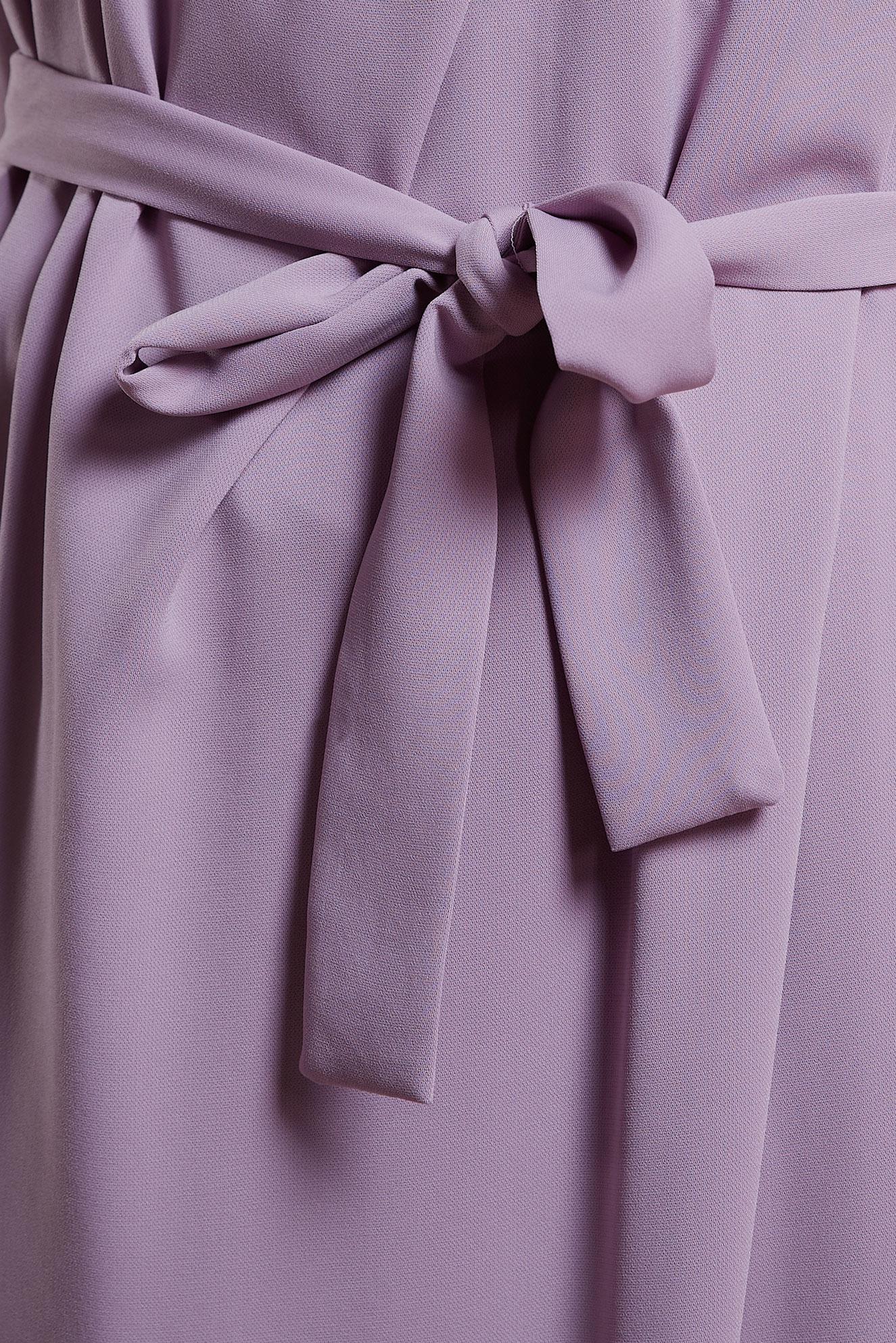 Tesettür giyim MOR SALAŞ YAKA DETAYLI ELBİSE 41357