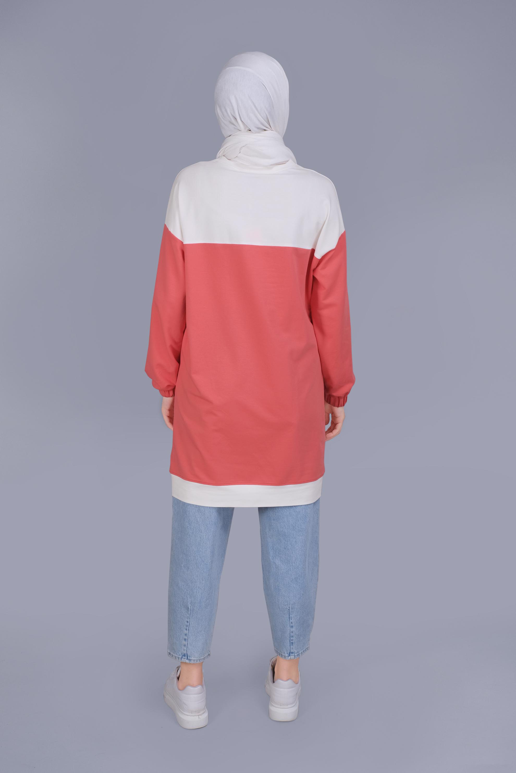 Tesettür giyim MERCAN PUL İŞLEMELİ EŞOFMAN TUNİK 41416