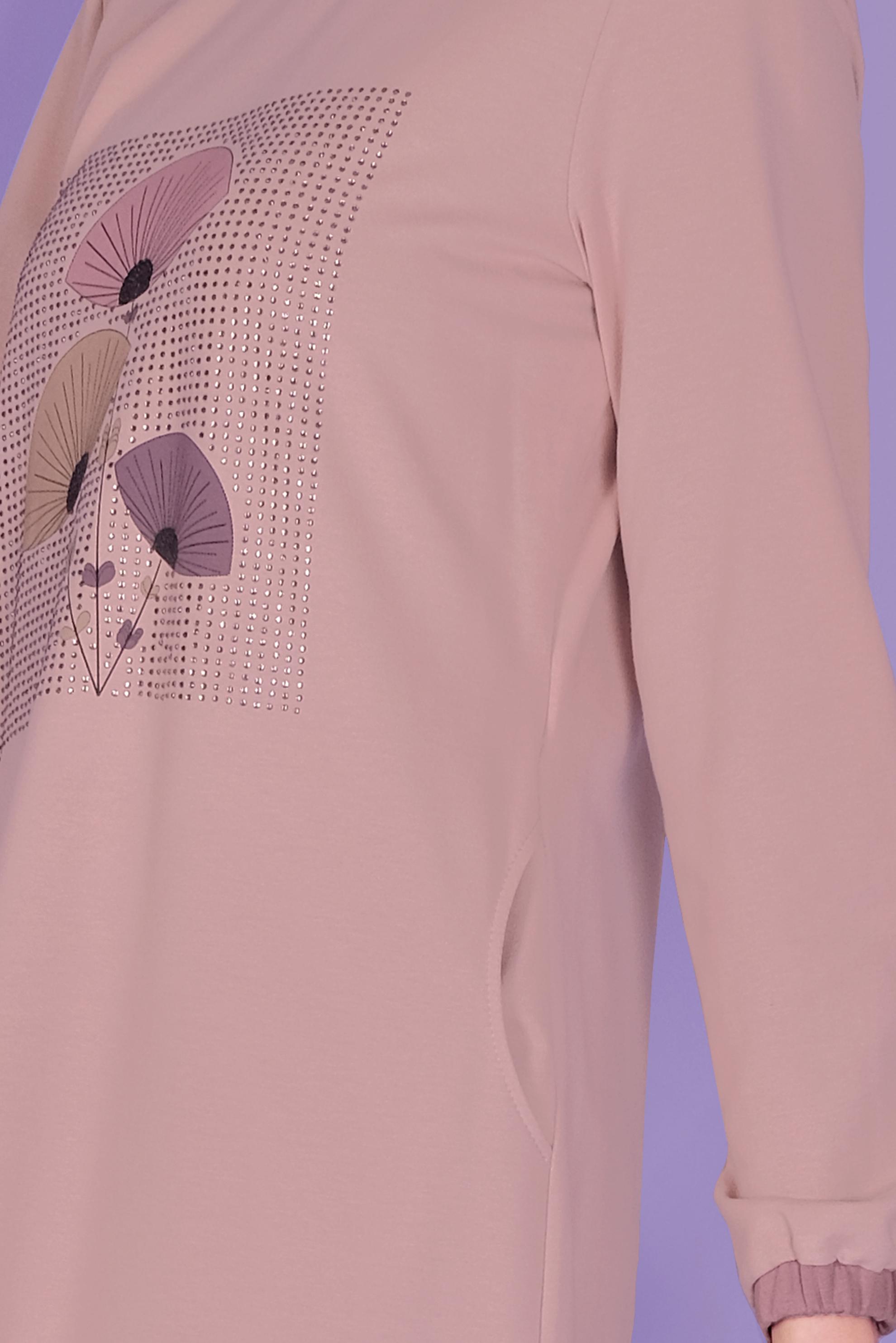 Hijab clothing POWDER FLORAL TRACKSUIT DRESS 41459 