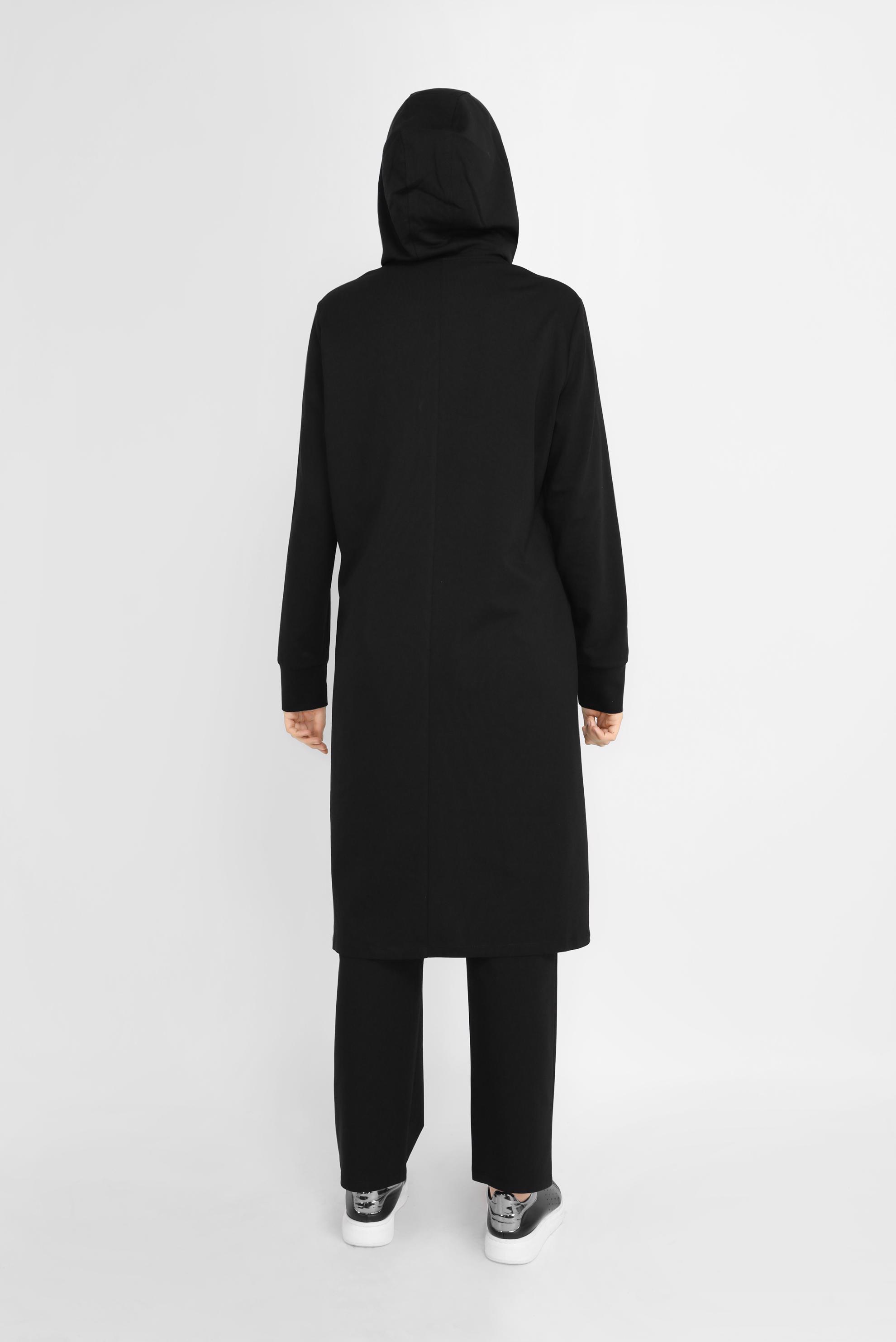 Vêtements hijab NOIR ENSEMBLE SURVÊTEMENT 2 PIÈCES AVEC PANTALON 41476