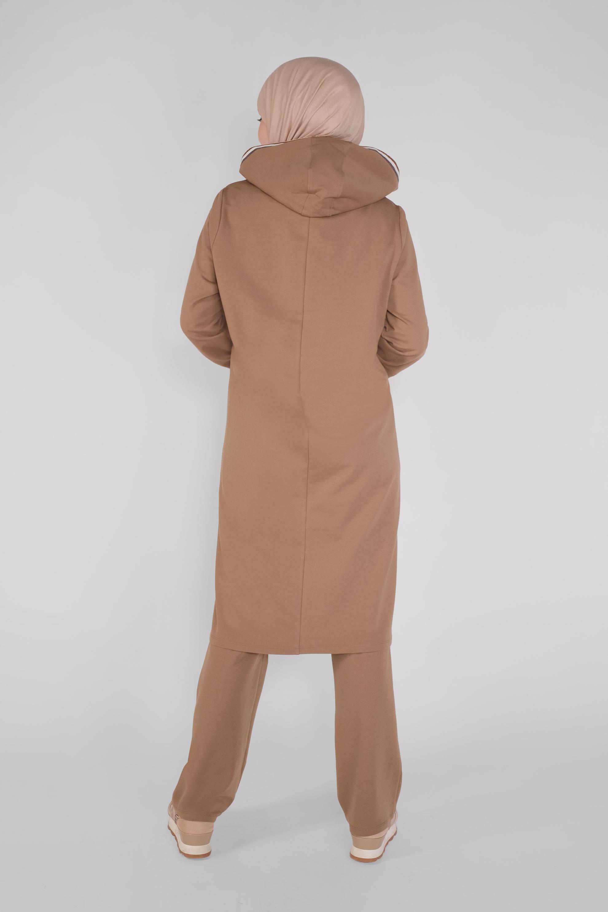 Hijab clothing BROWN 2-PIECE TRACKSUIT SET WITH PANTS 41476 