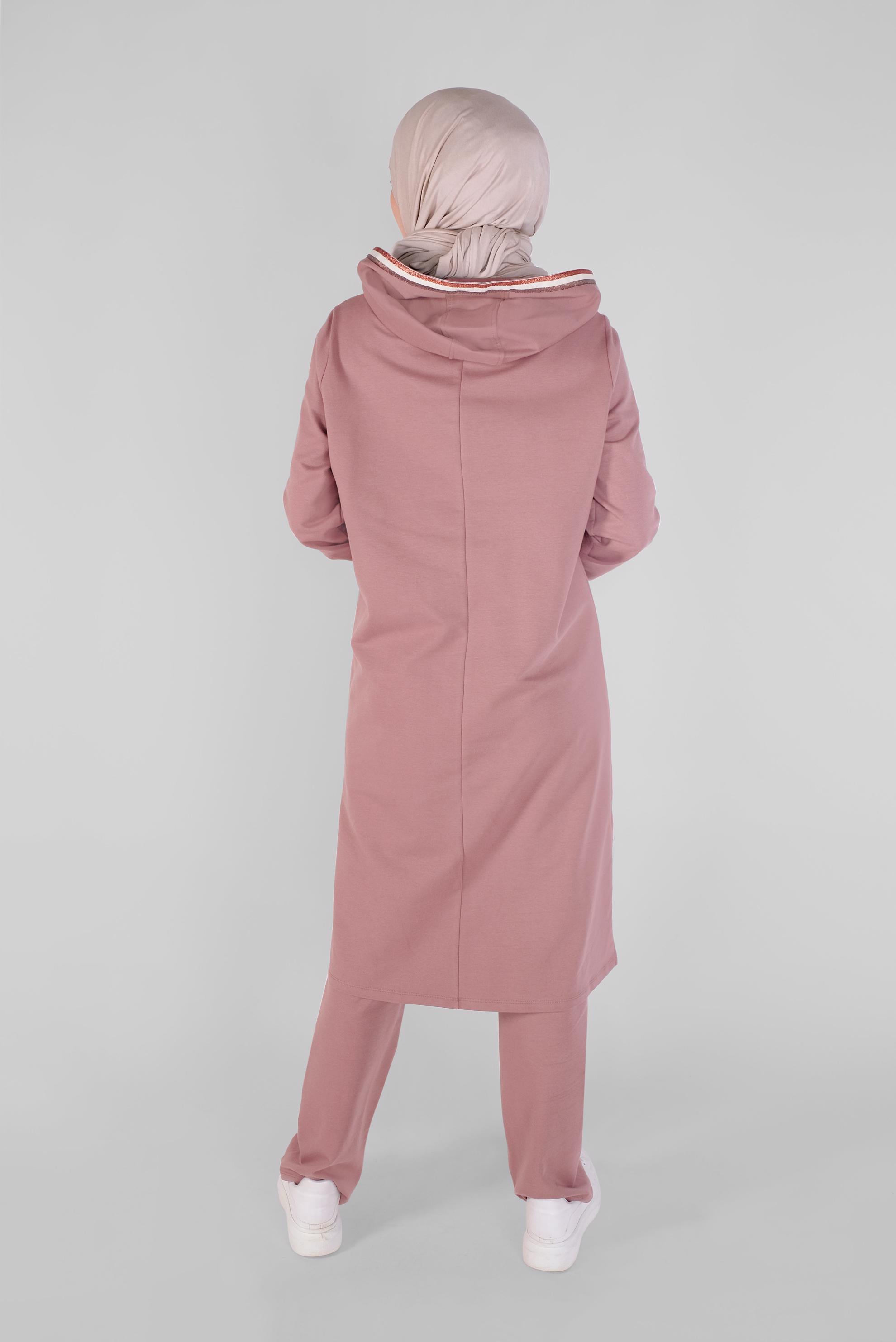 Hijab clothing PINK 2-PIECE TRACKSUIT SET WITH PANTS 41476 