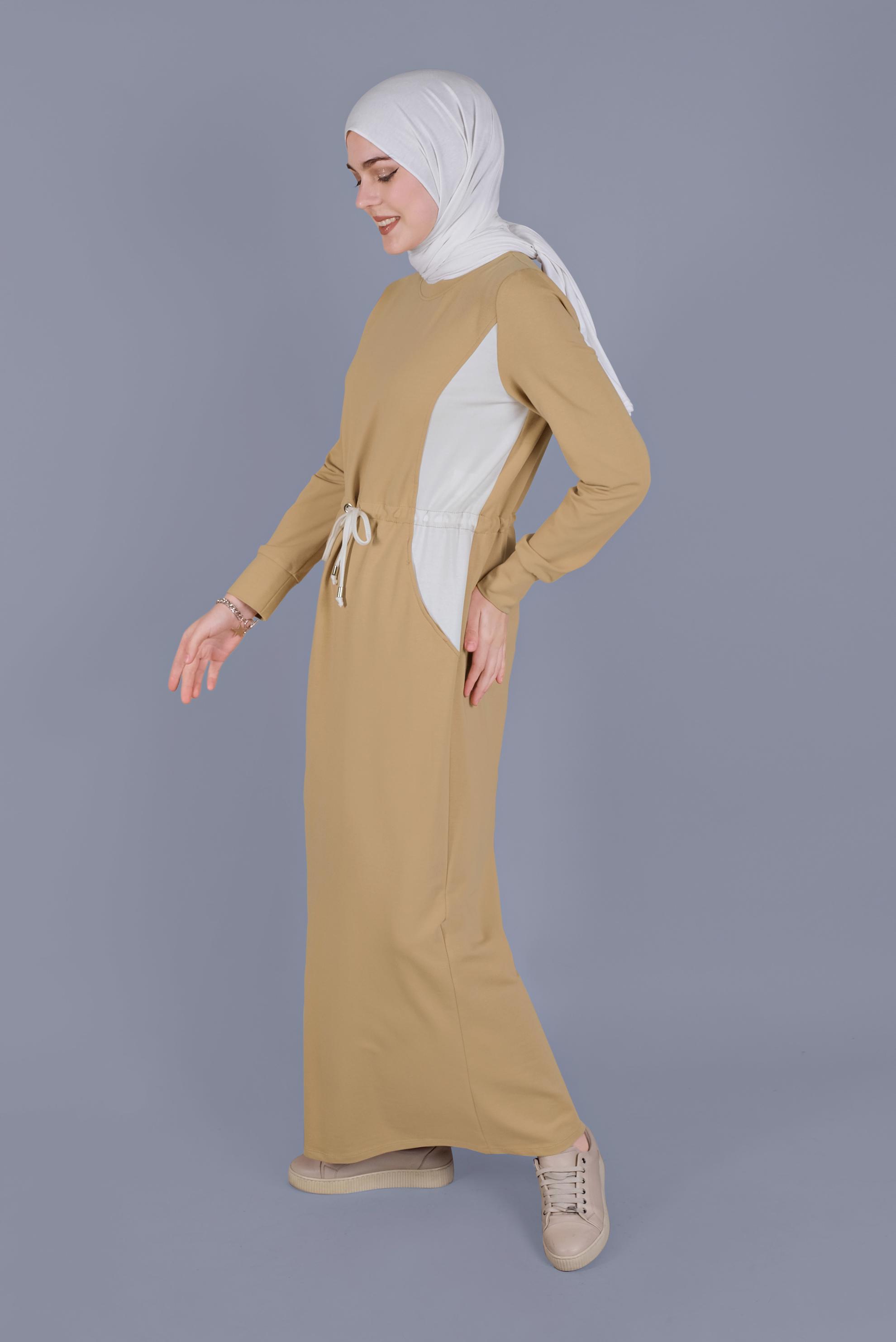 Vêtements hijab BRUN ROBE DE SURVÊTEMENT 41481 
