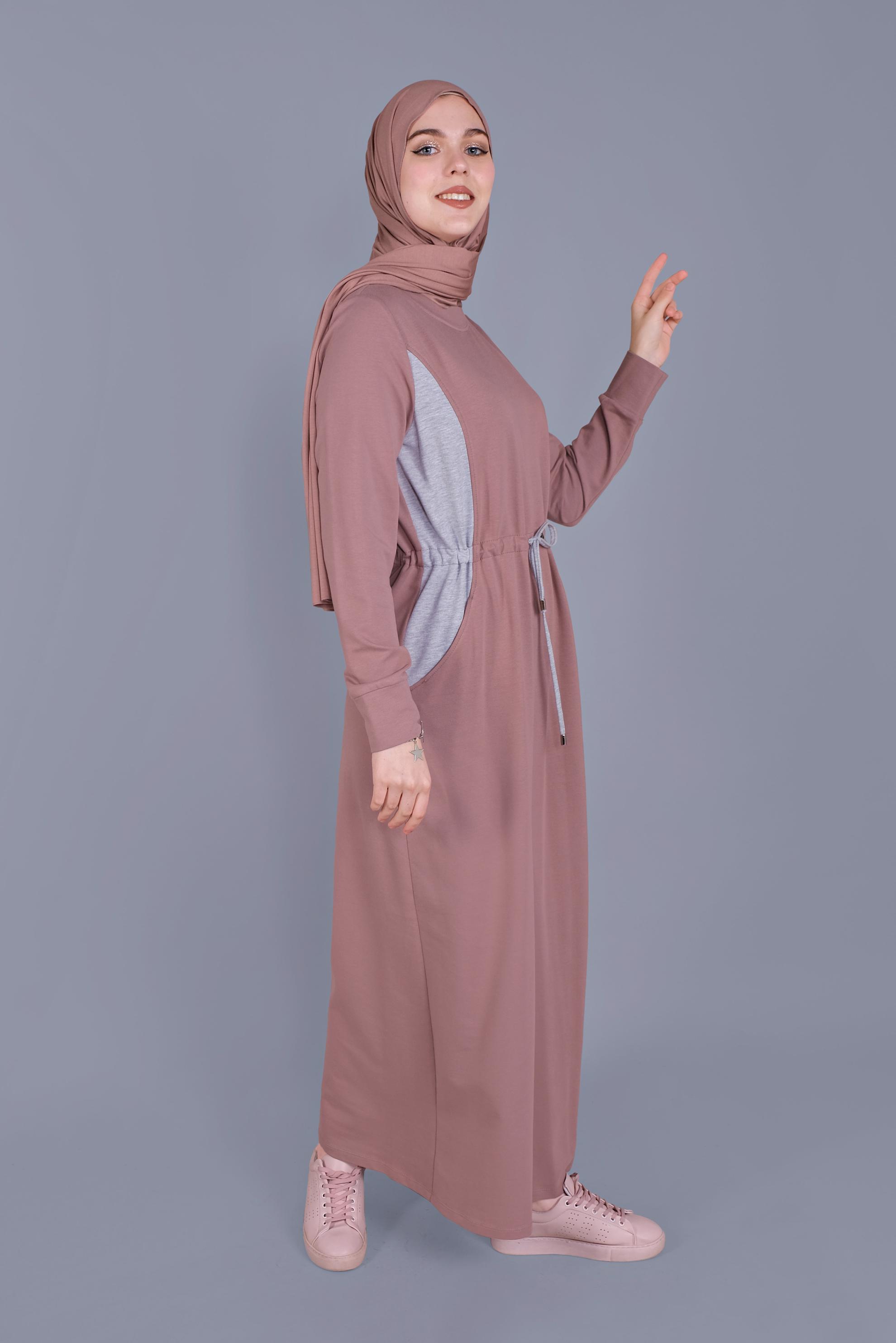 Hijab clothing PINK TRACKSUIT DRESS 41481 