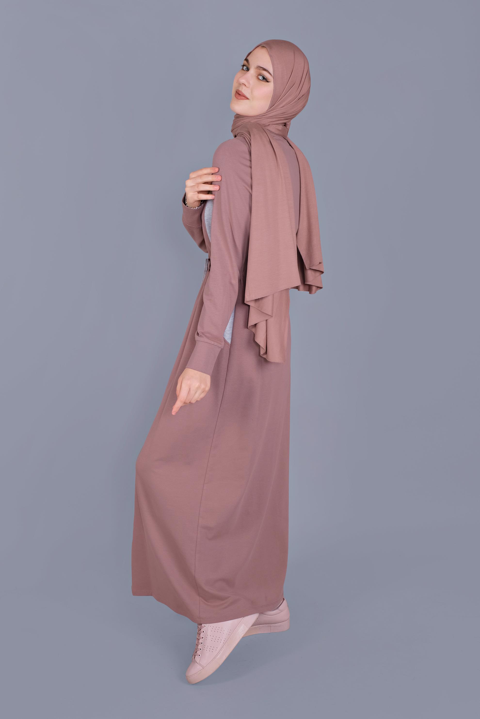 Hijab clothing PINK TRACKSUIT DRESS 41481 