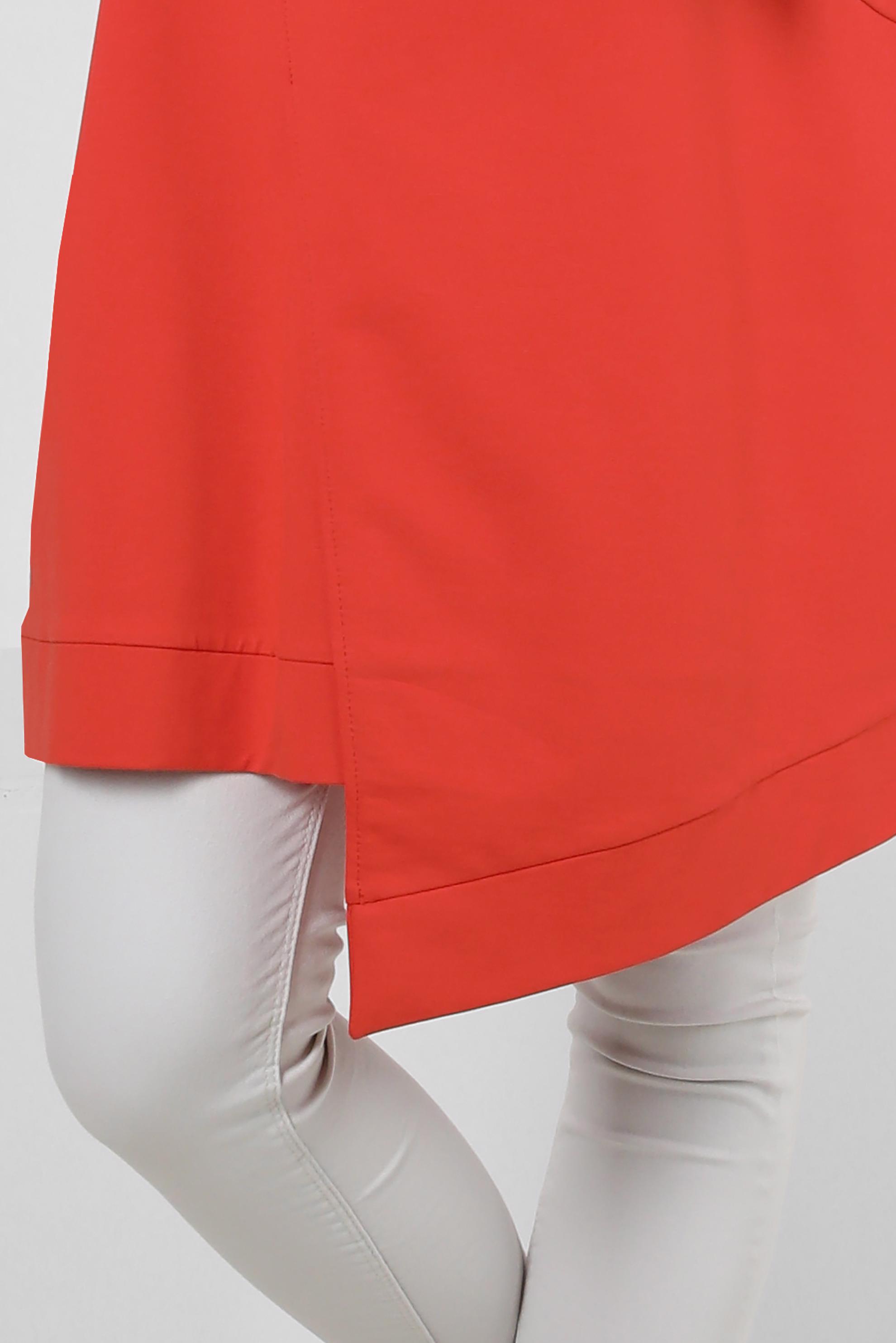 Tesettür giyim KIRMIZI ASİMETRİK KESİMLİ KAPÜŞONLU EŞOFMAN TUNİK 41517