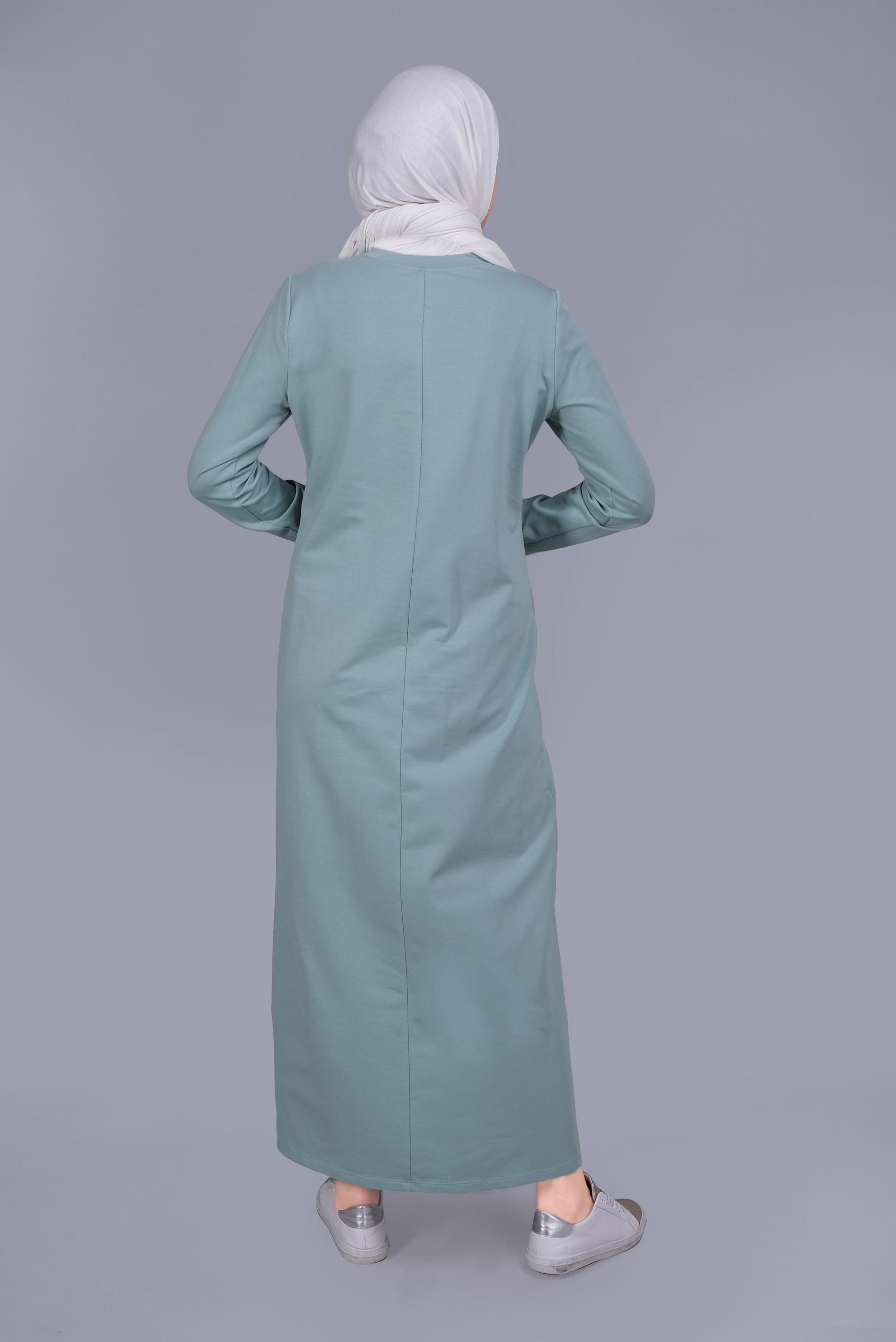 Hijab clothing BLUE BEADED TRACKSUIT DRESS 41570 