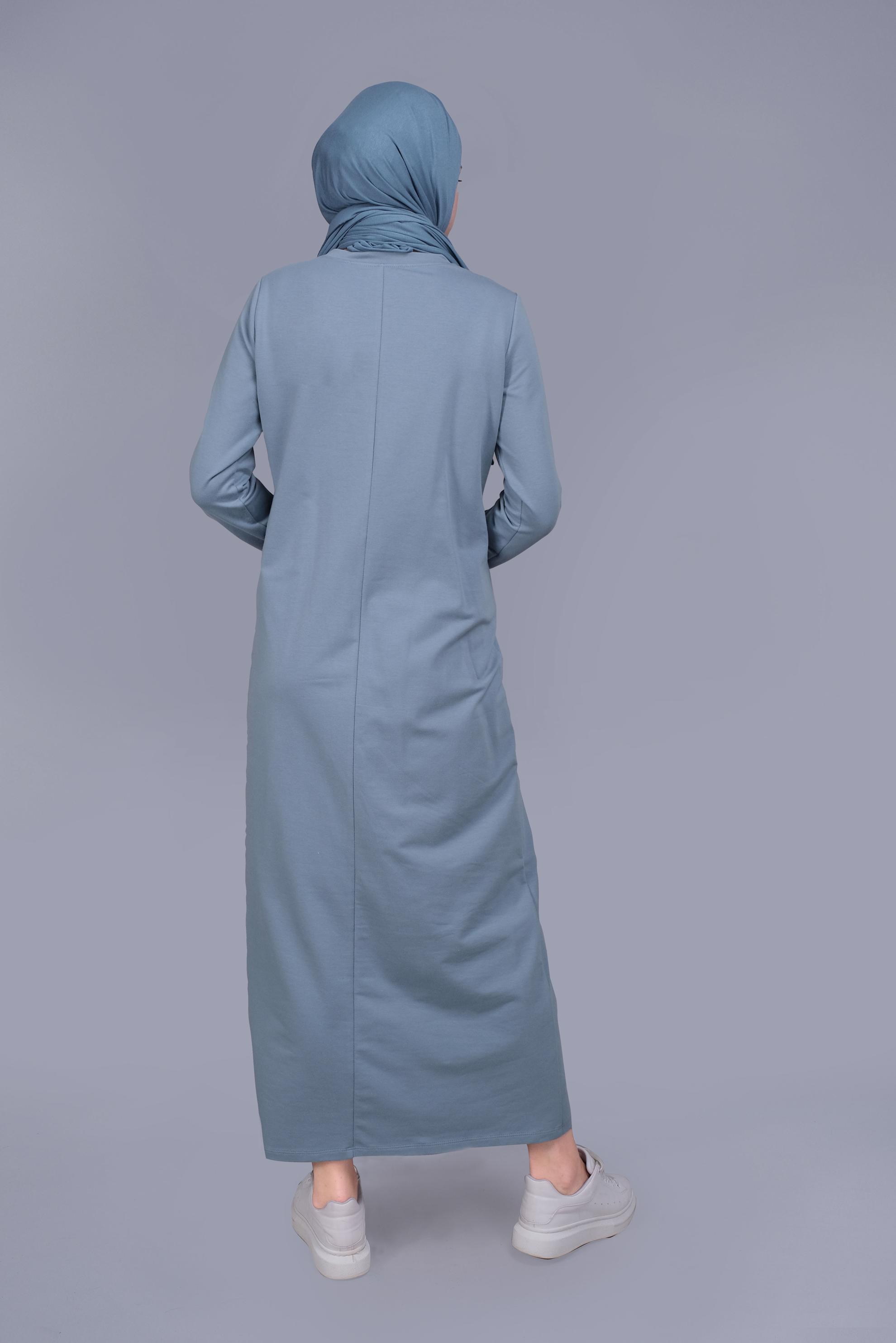 Hijab clothing BLUE BEADED TRACKSUIT DRESS 41570 