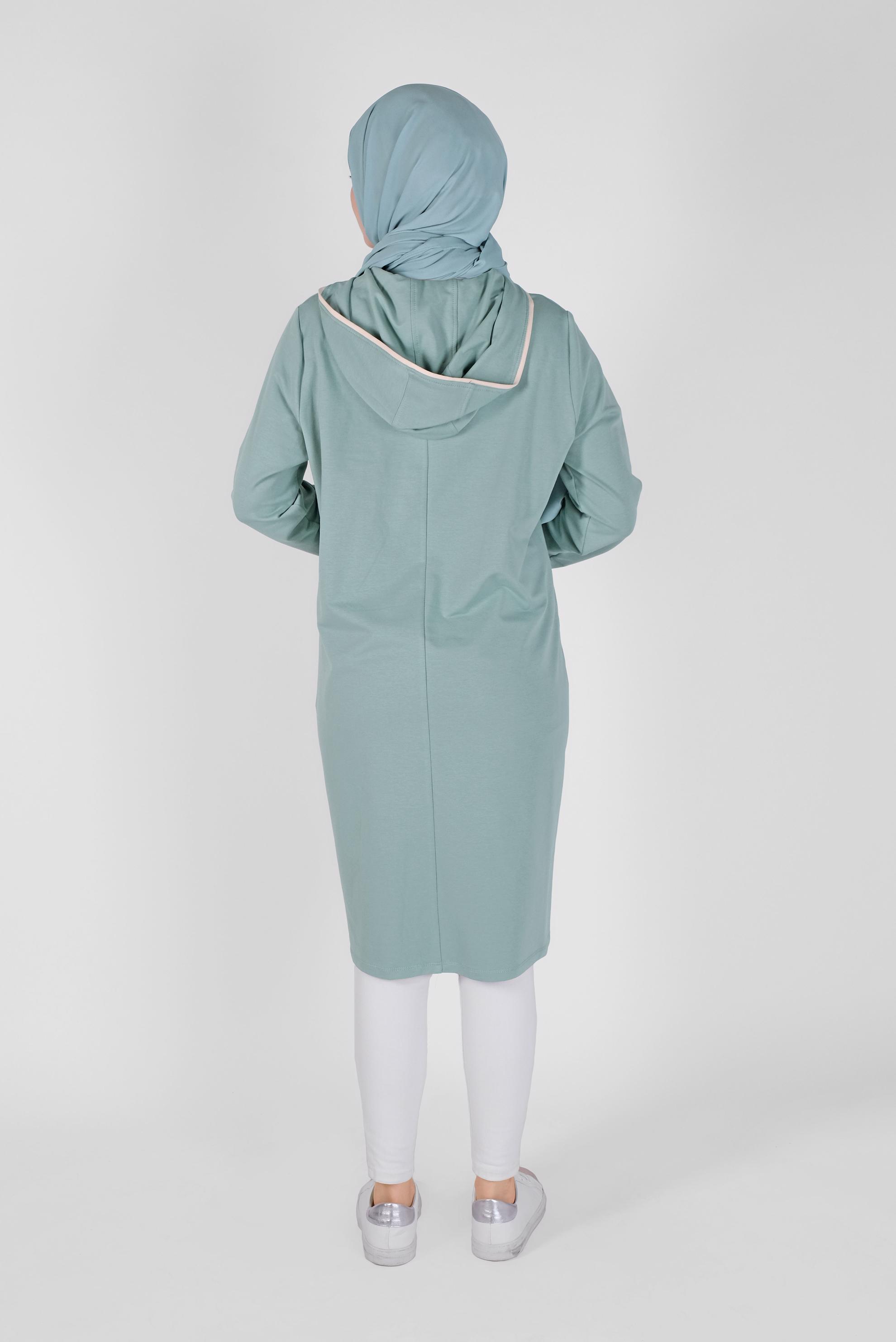 Tesettür giyim MAVİ NAKIŞLI EŞOFMAN TUNİK 41573 