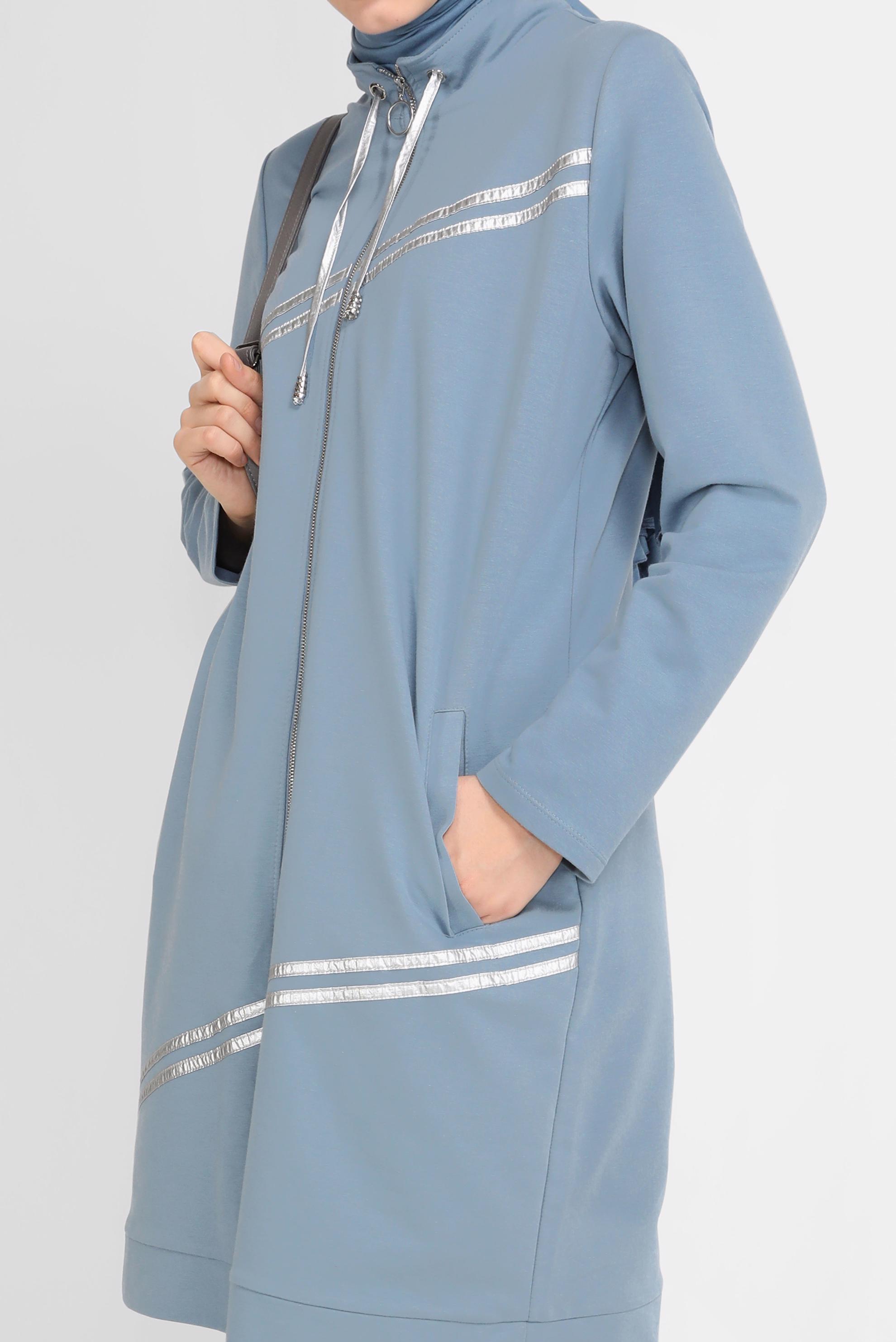 Tesettür giyim MAVİ ŞERİT DETAYLI EŞOFMAN TAKIM 41647 