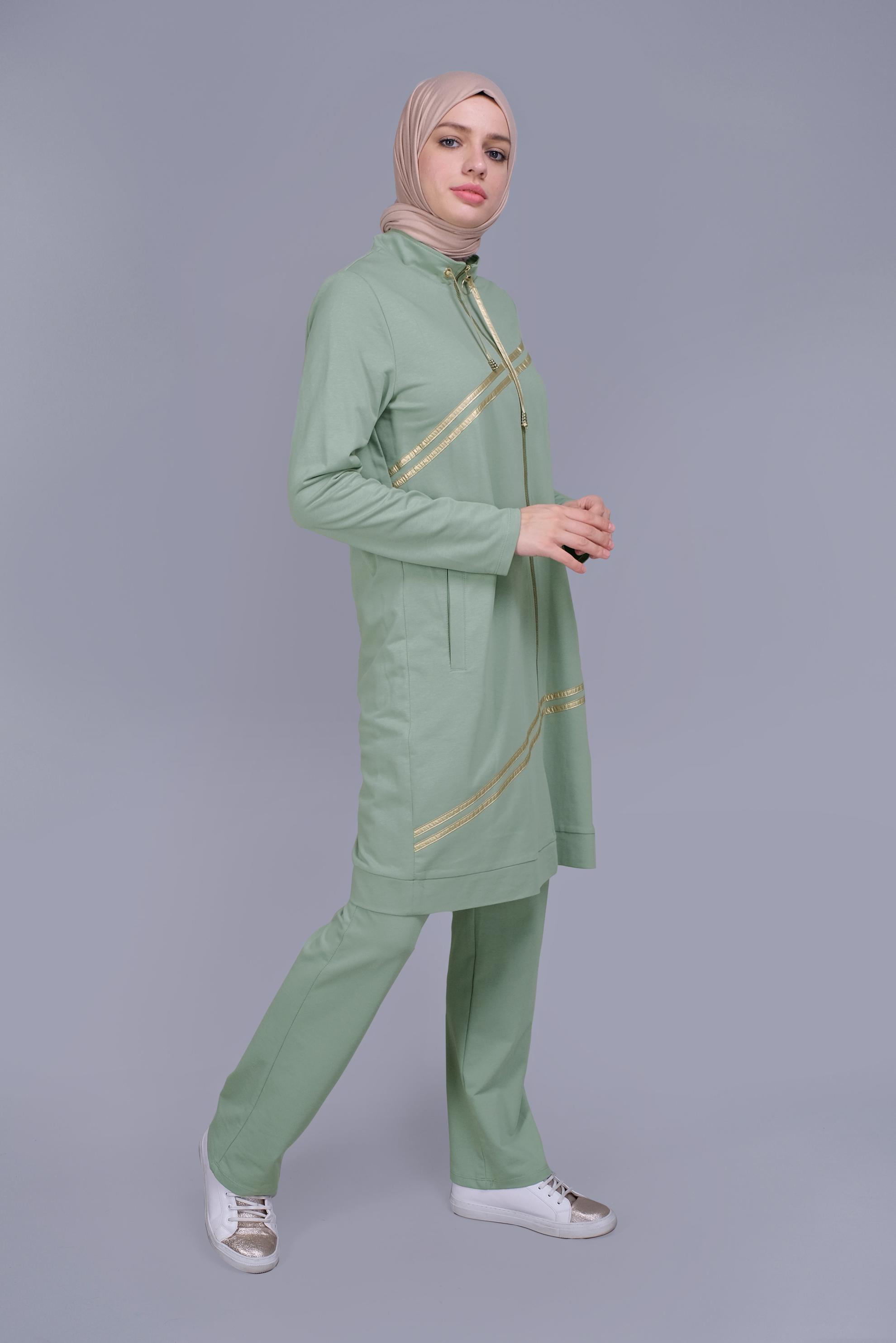 Vêtements hijab VERT ENSEMBLE SURVÊTEMENT 2 PIÈCES 41647