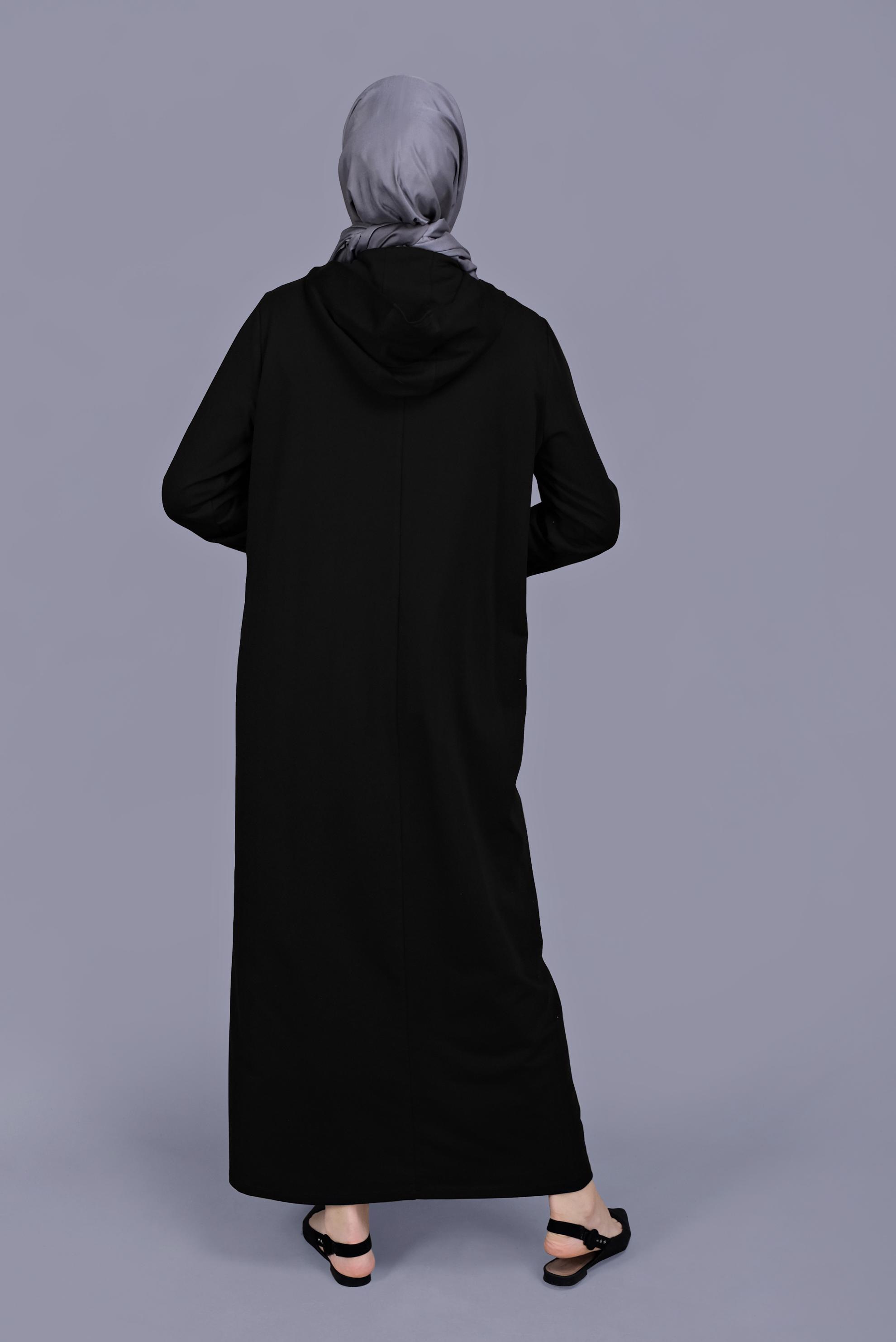 Vêtements hijab NOIR TUNIQUE DE SURVÊTEMENT IMPRIMÉ PIERRE 41653