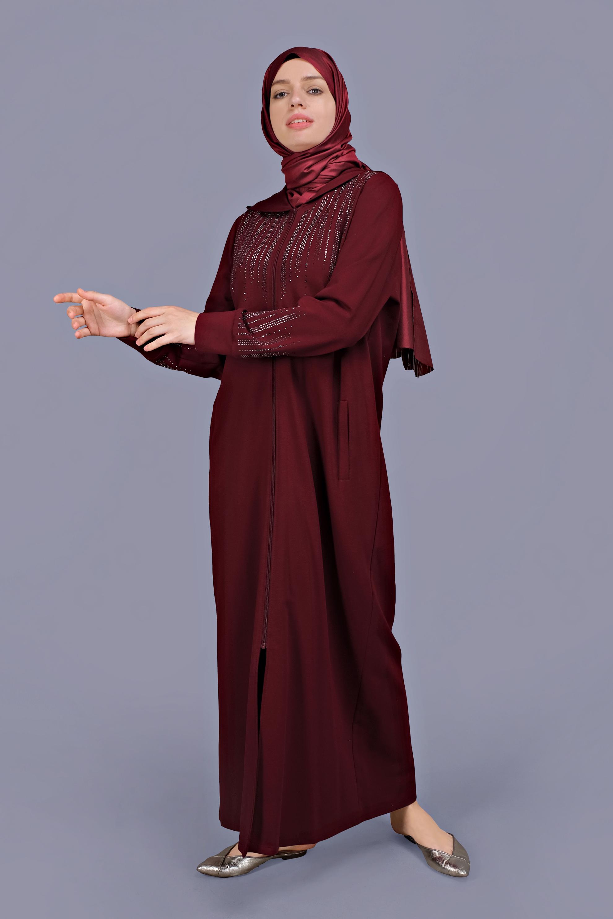 Vêtements hijab ROUGE BORDEAUX TUNIQUE DE SURVÊTEMENT IMPRIMÉ PIERRE 41653