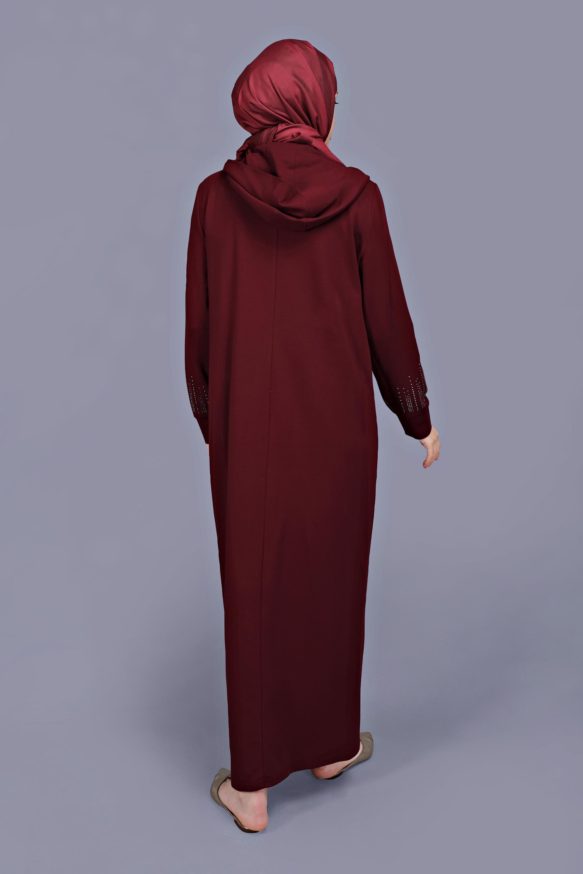 Vêtements hijab ROUGE BORDEAUX TUNIQUE DE SURVÊTEMENT IMPRIMÉ PIERRE 41653