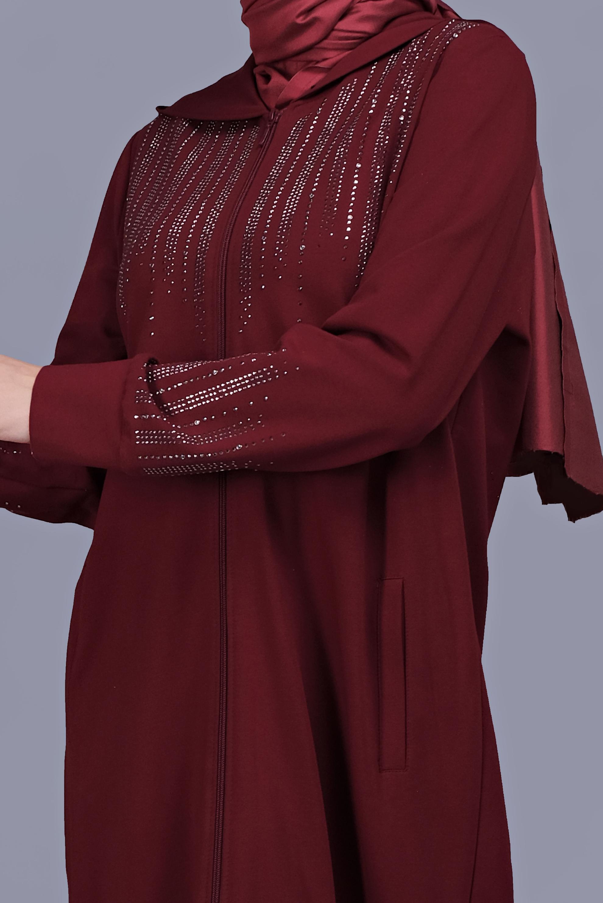 Vêtements hijab ROUGE BORDEAUX TUNIQUE DE SURVÊTEMENT IMPRIMÉ PIERRE 41653