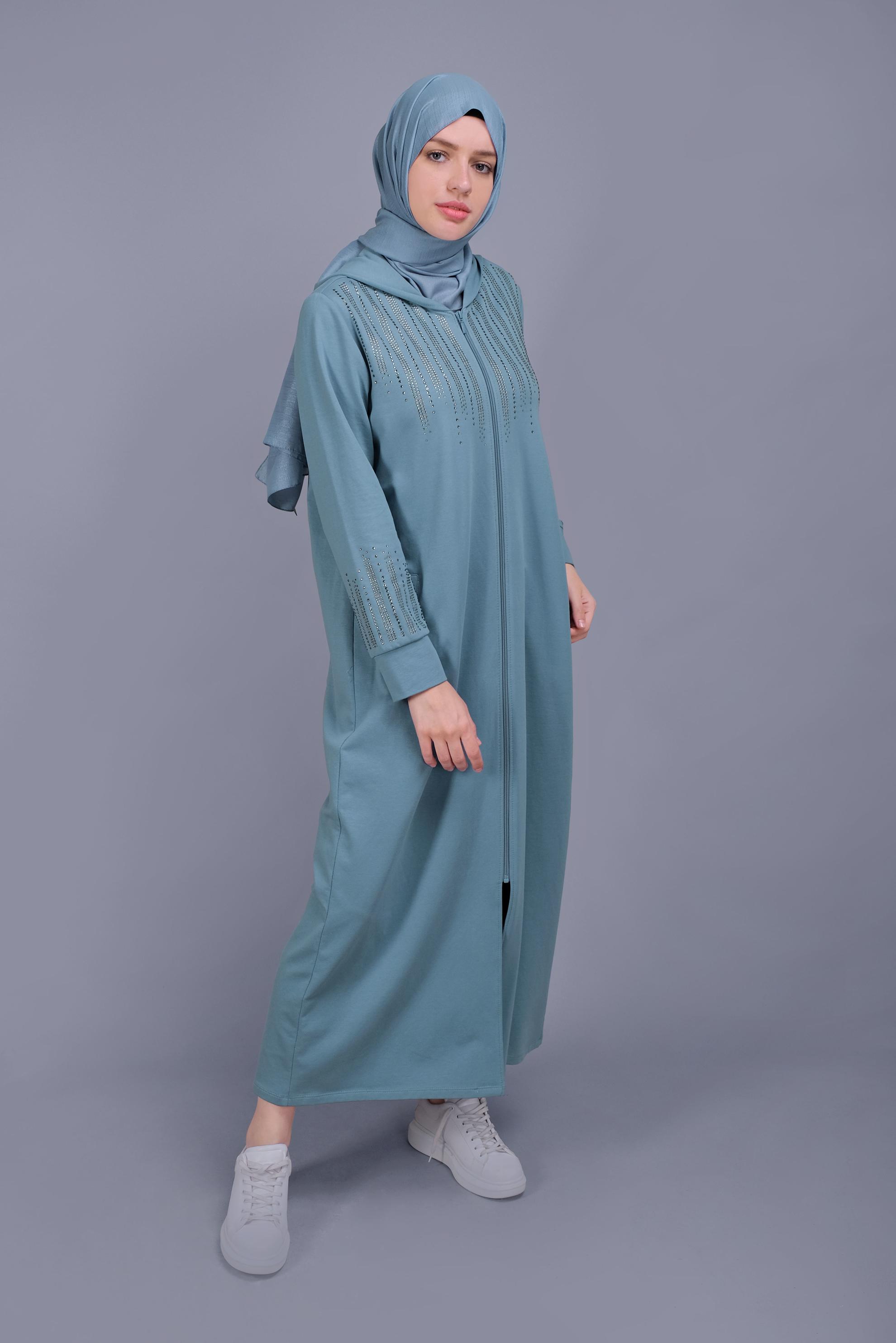 Vêtements hijab BLEU TUNIQUE DE SURVÊTEMENT IMPRIMÉ PIERRE 41653