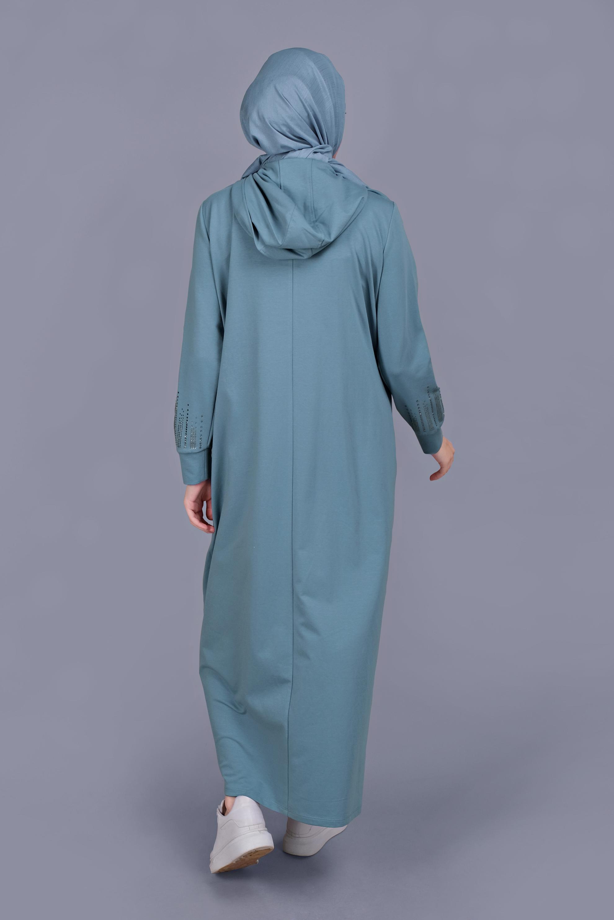 Vêtements hijab BLEU TUNIQUE DE SURVÊTEMENT IMPRIMÉ PIERRE 41653