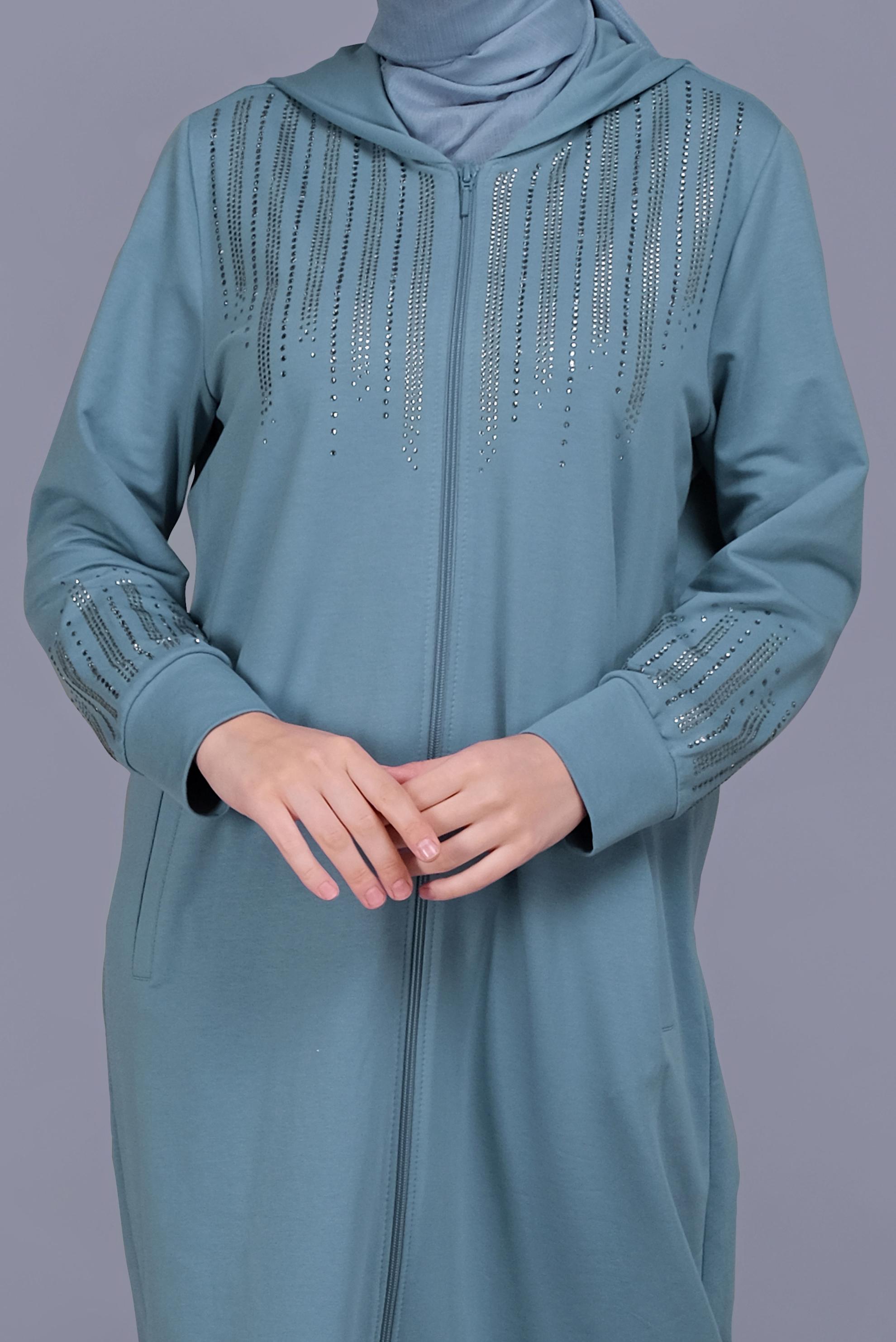 Vêtements hijab BLEU TUNIQUE DE SURVÊTEMENT IMPRIMÉ PIERRE 41653