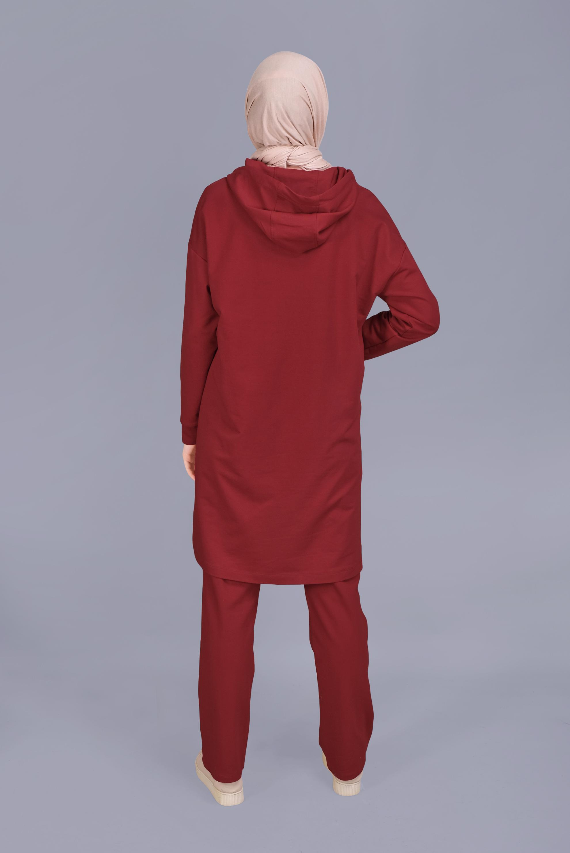 Vêtements hijab ROUGE PANTALON EN COTON 70100 