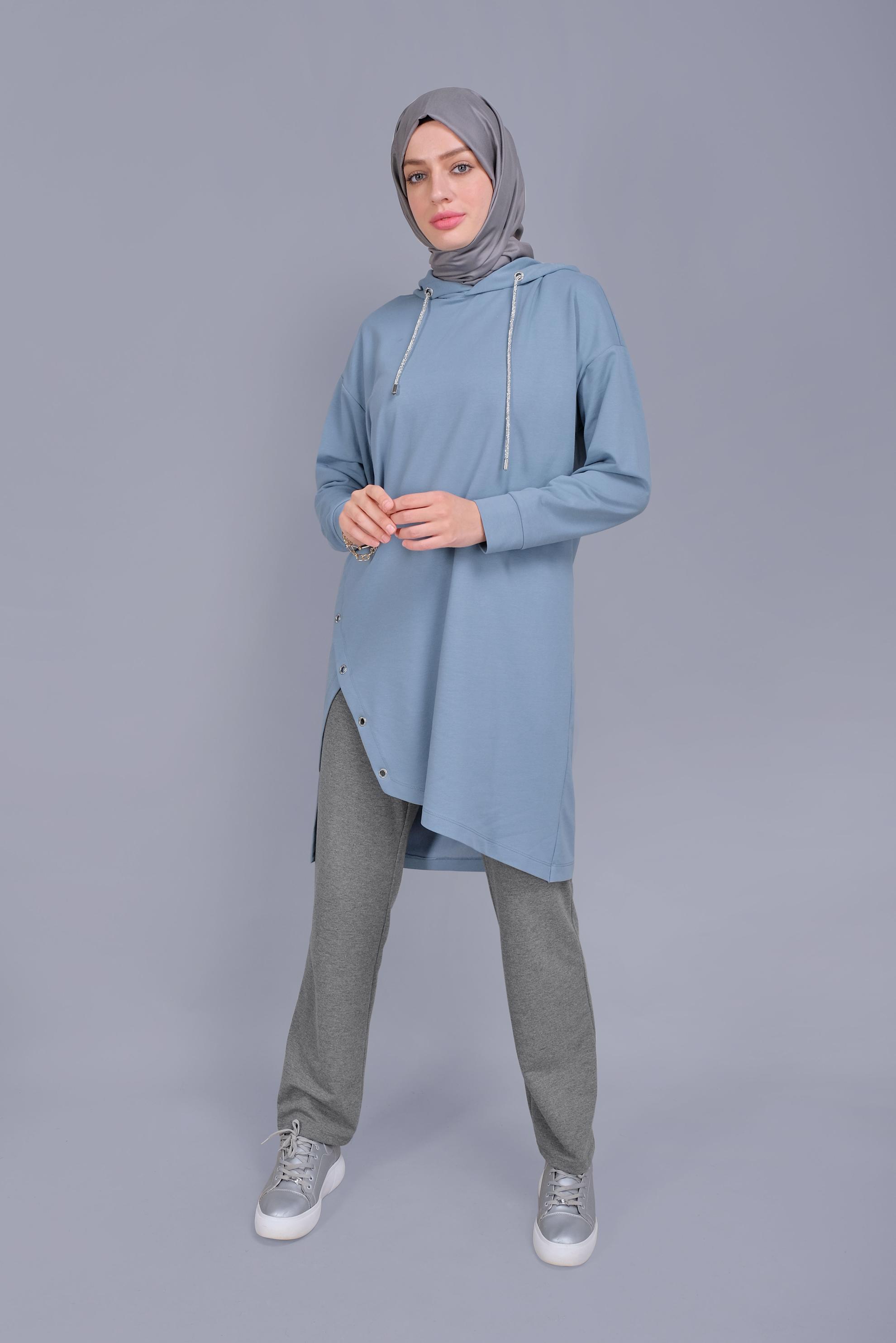 Hijab clothing GREY COTTON SWEATPANTS 70100 