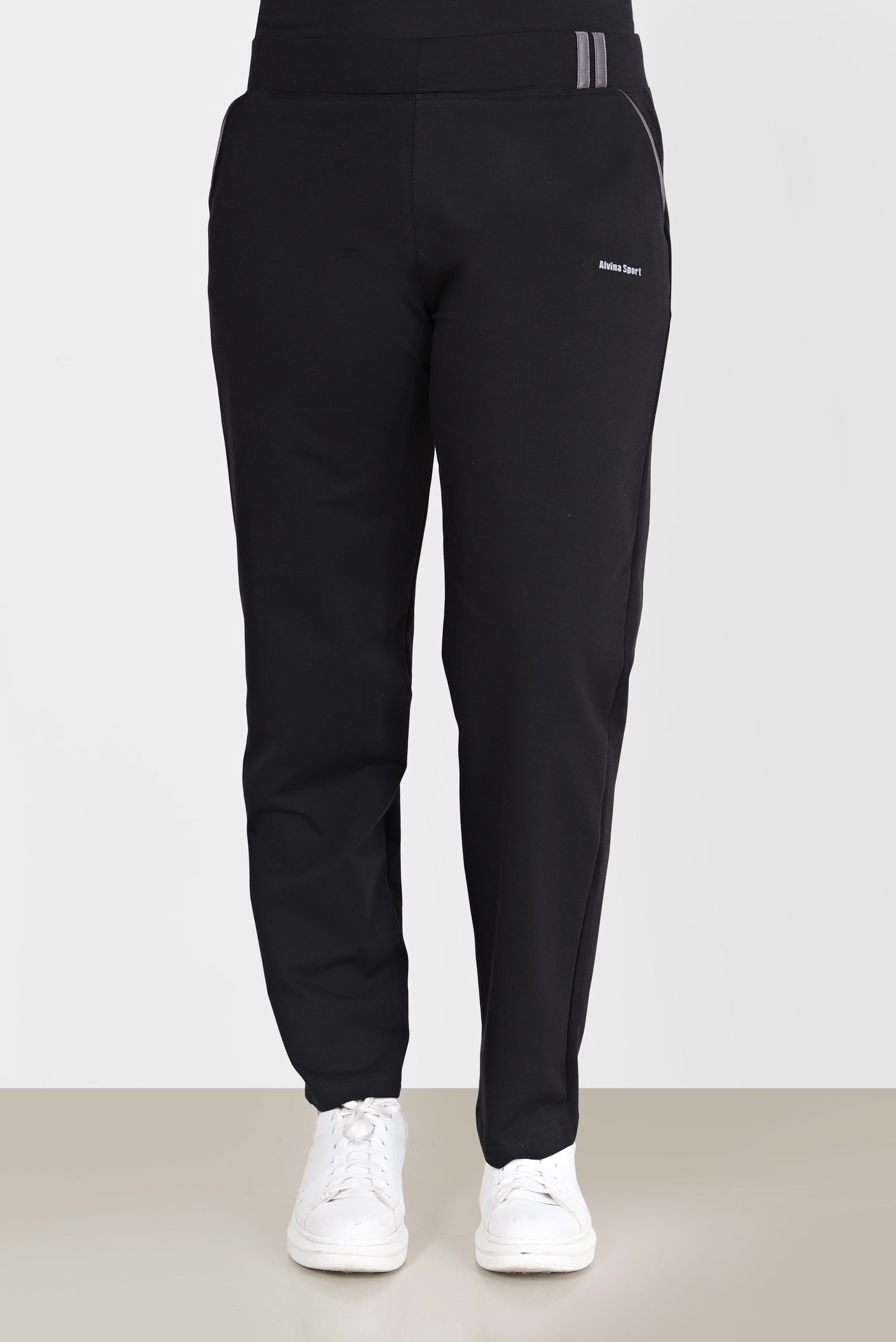 Vêtements hijab NOIR PANTALON DE SURVÊTEMENT DÉTAILS SLOGAN 70195