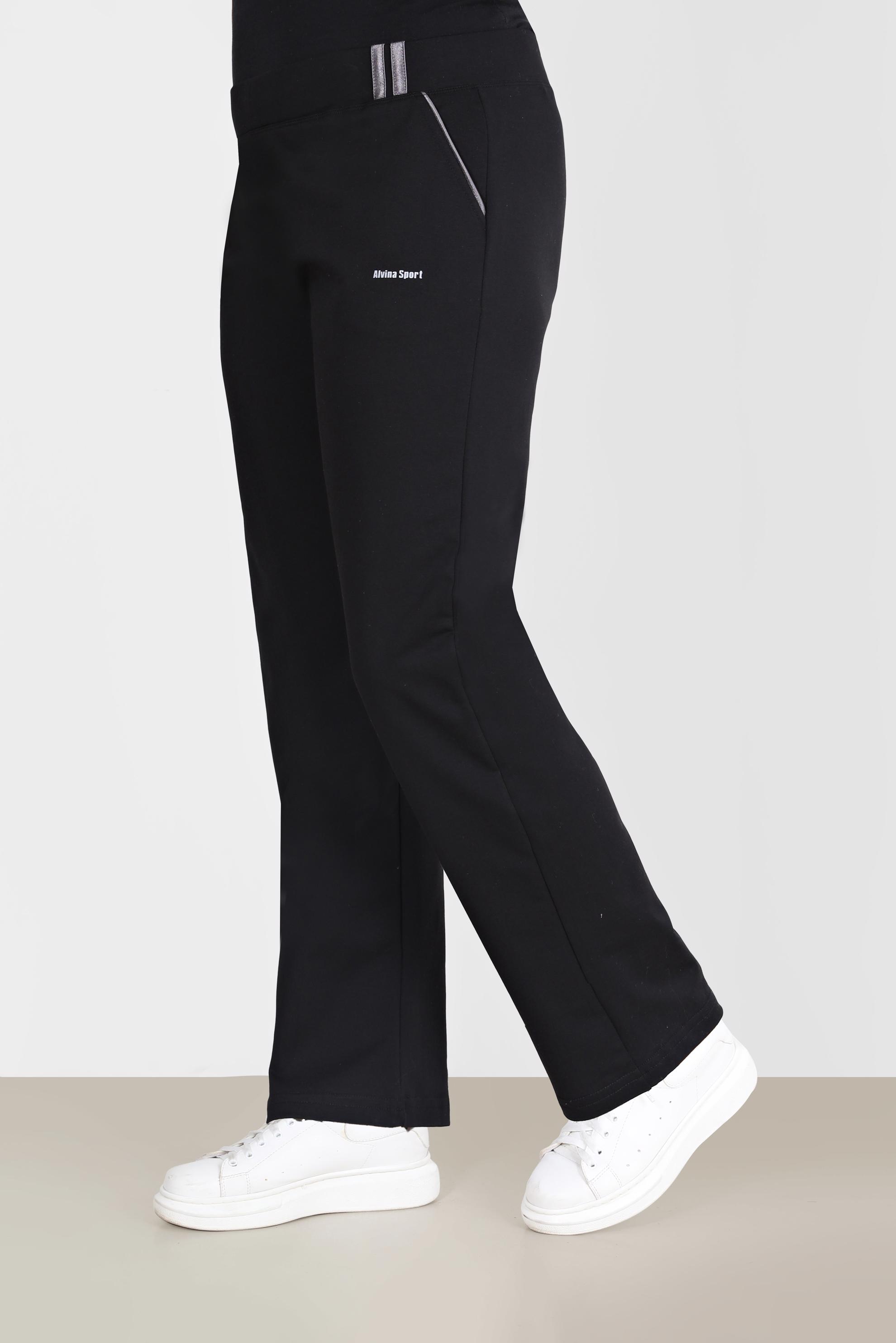 Vêtements hijab NOIR PANTALON DE SURVÊTEMENT DÉTAILS SLOGAN 70195