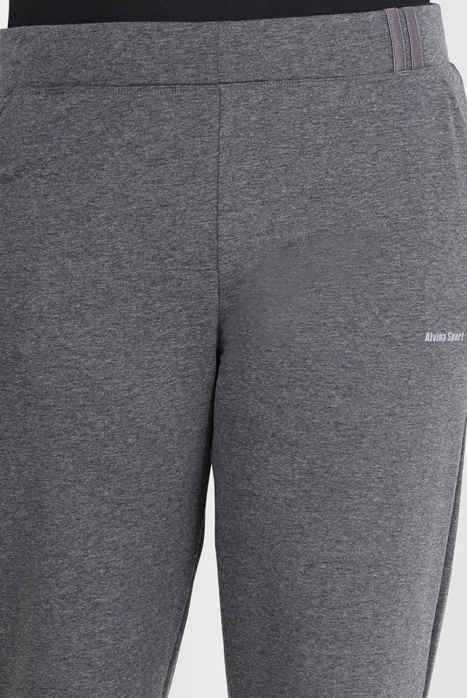 Hijab clothing GREY SLOGAN DETAIL TRACKSUIT PANTS 70195  - ALVİNA