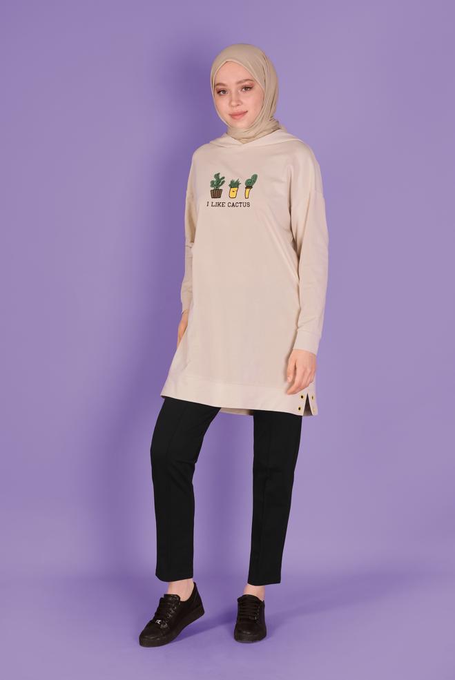 Hijab clothing BLACK POCKET SWEATPANTS 70196  - ALVİNA