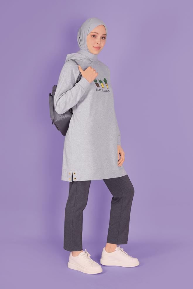 Hijab clothing BEIGE POCKET SWEATPANTS 70196  - ALVİNA
