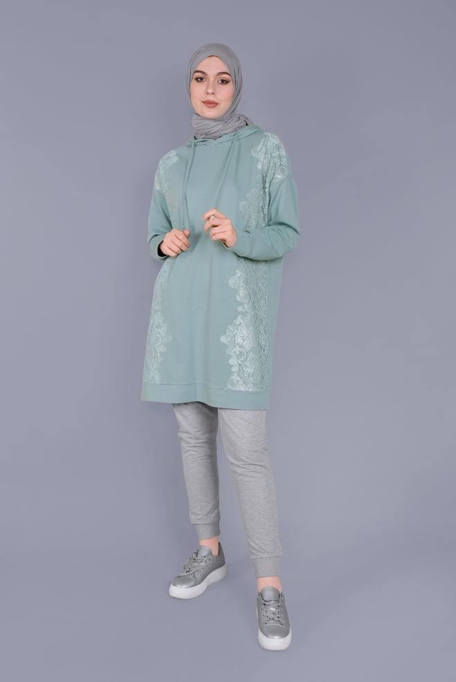 Hijab clothing GREY TRACKSUIT PANTS 70197 - ALVİNA