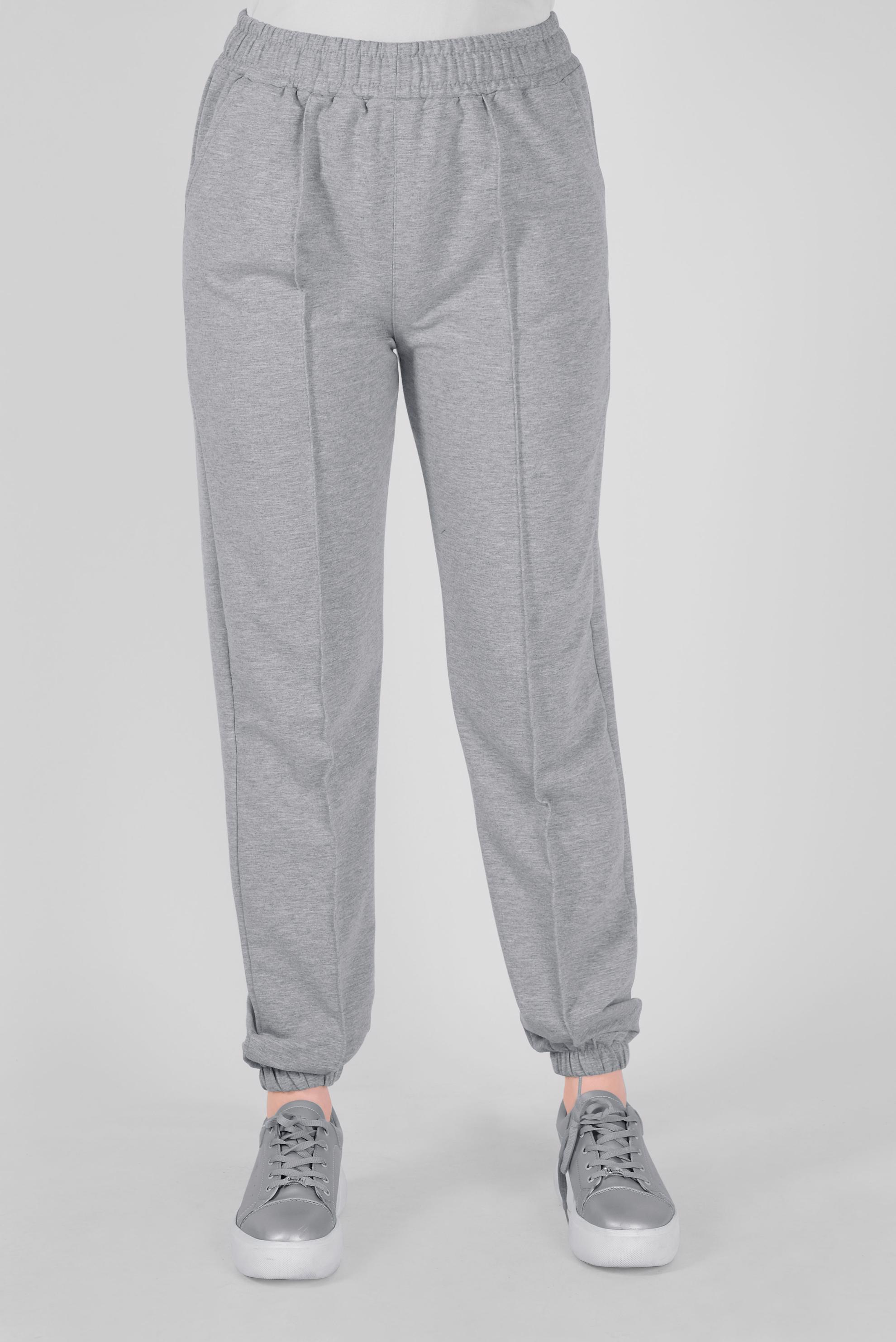 Tesettür giyim GRİ BİLEKTEN LASTİKLİ EŞOFMAN ALTI 70198 