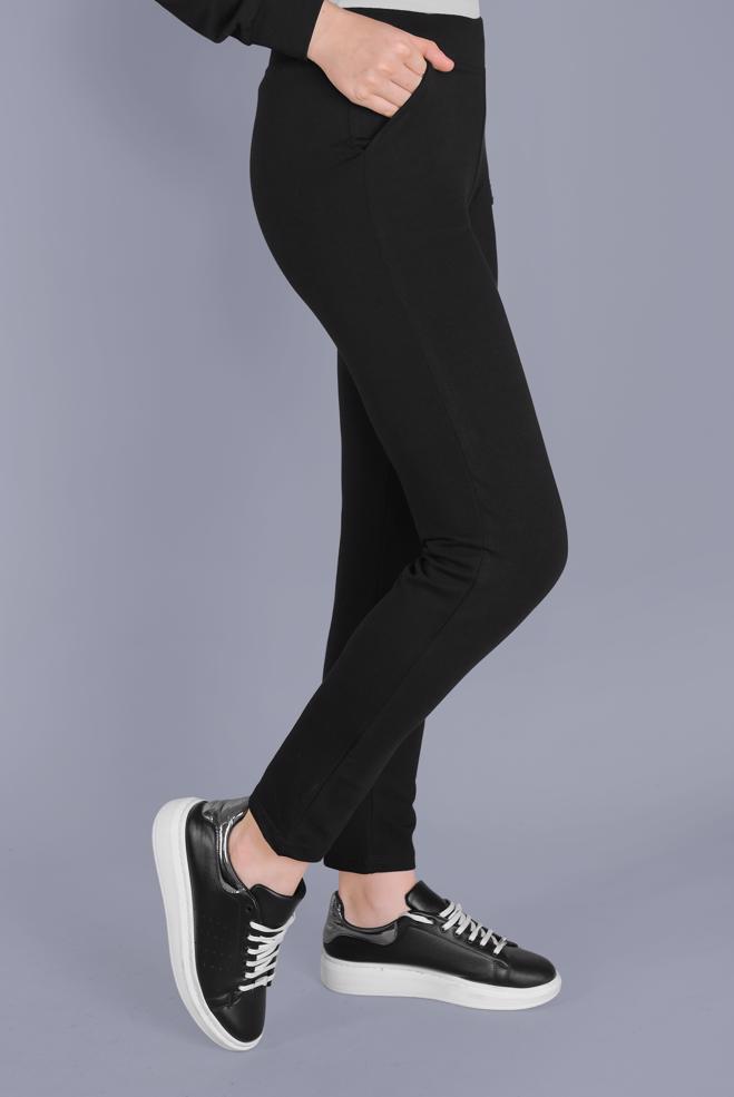 Hijab clothing BLACK CRESTED SWEATPANTS 70199  - ALVİNA