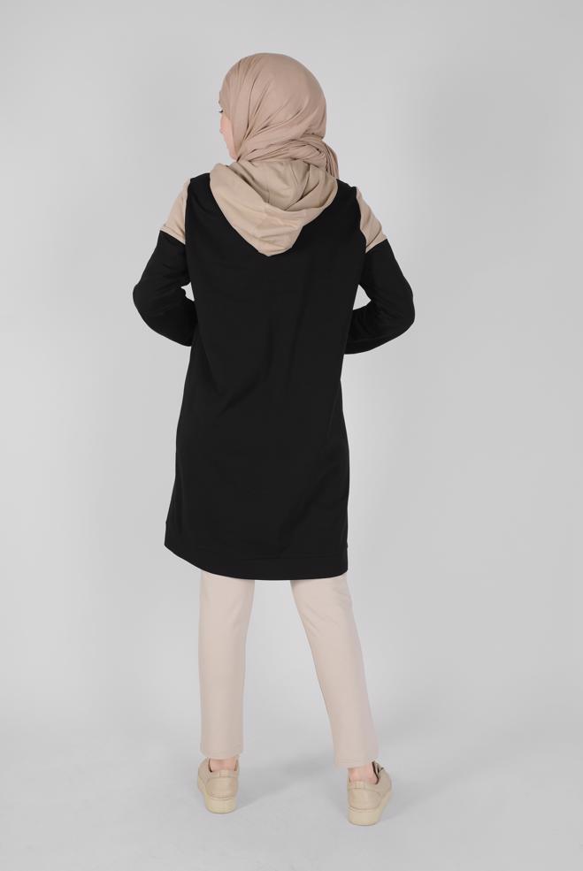 Hijab clothing BEIGE CRESTED SWEATPANTS 70199  - ALVİNA