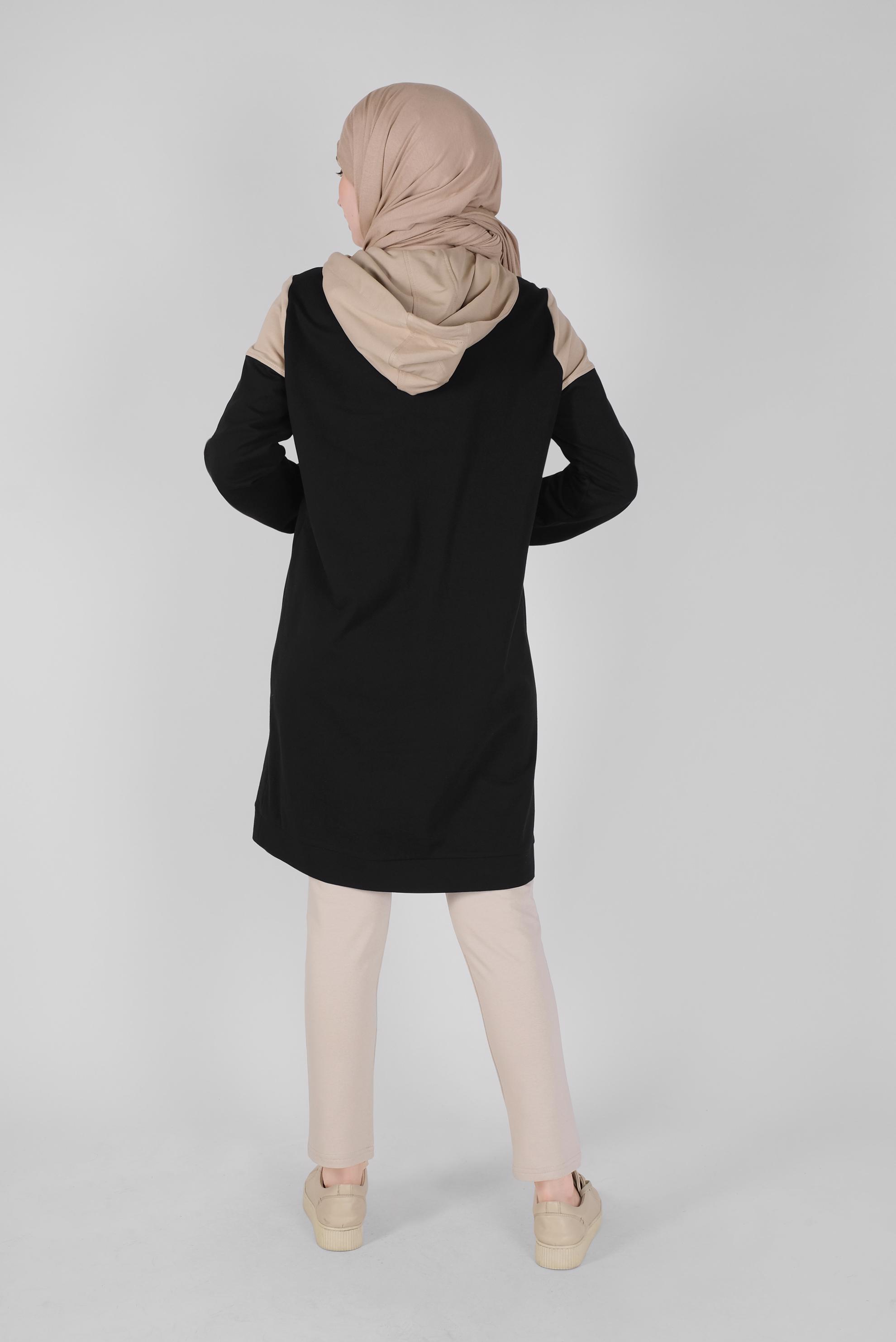 Hijab clothing BEIGE CRESTED SWEATPANTS 70199 