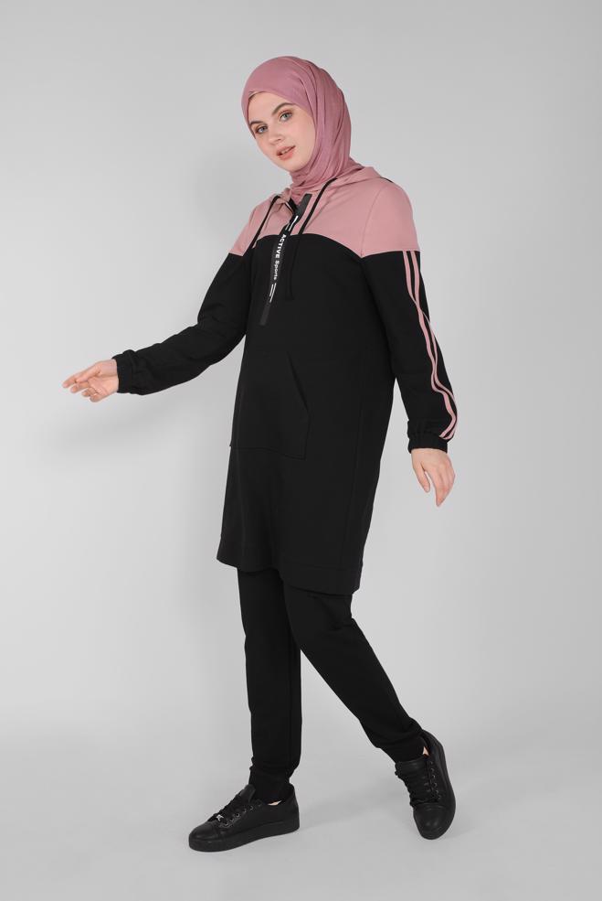Hijab clothing BLACK TRACK PANTS 70200  - ALVİNA