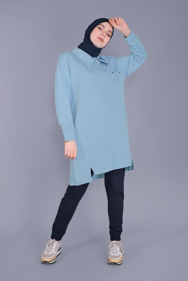 Hijab clothing NAVY BLUE TRACK PANTS 70200  - ALVİNA